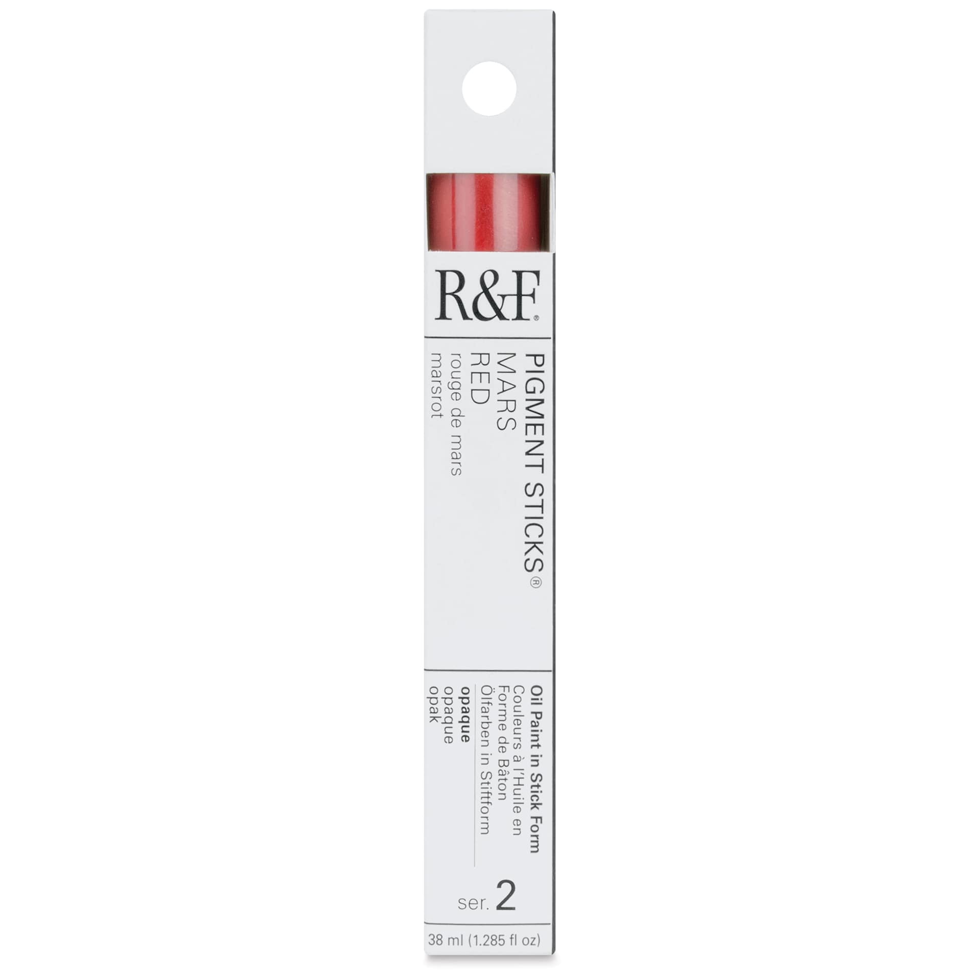 R&F Pigment Stick - Mars Red, 38 ml stick - front of packaging