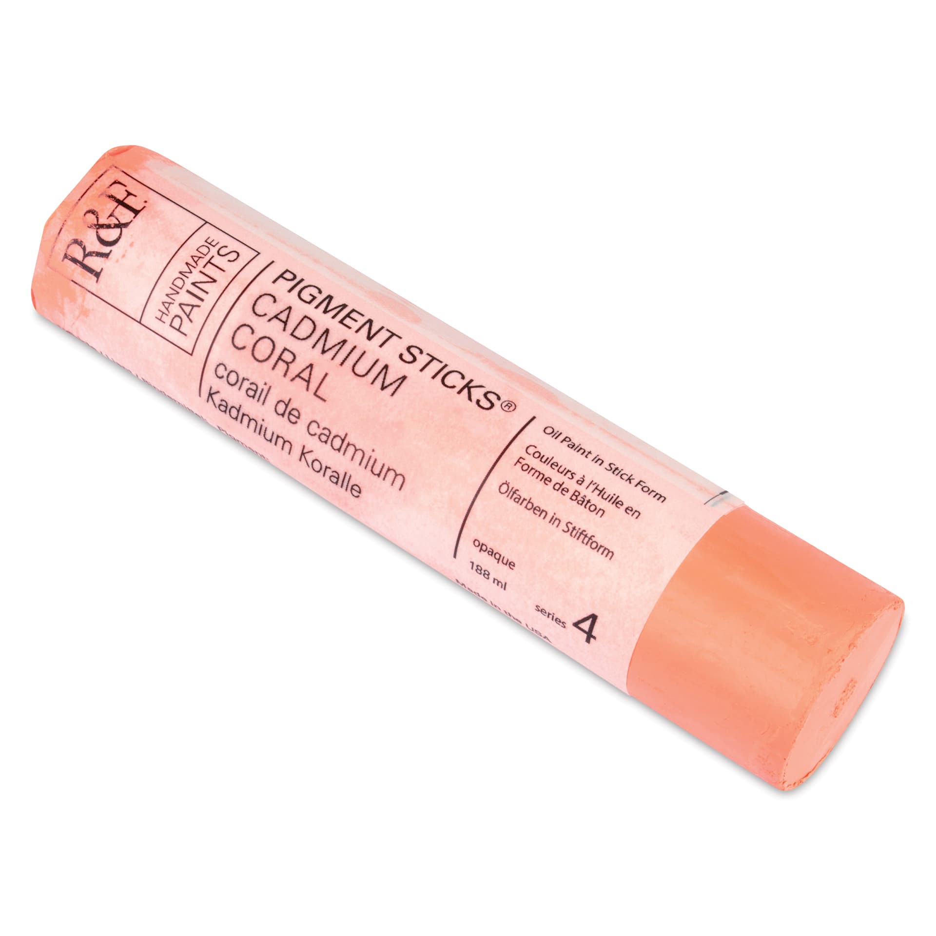 R&F Pigment Stick - Cadmium Coral, 188 ml stick front
