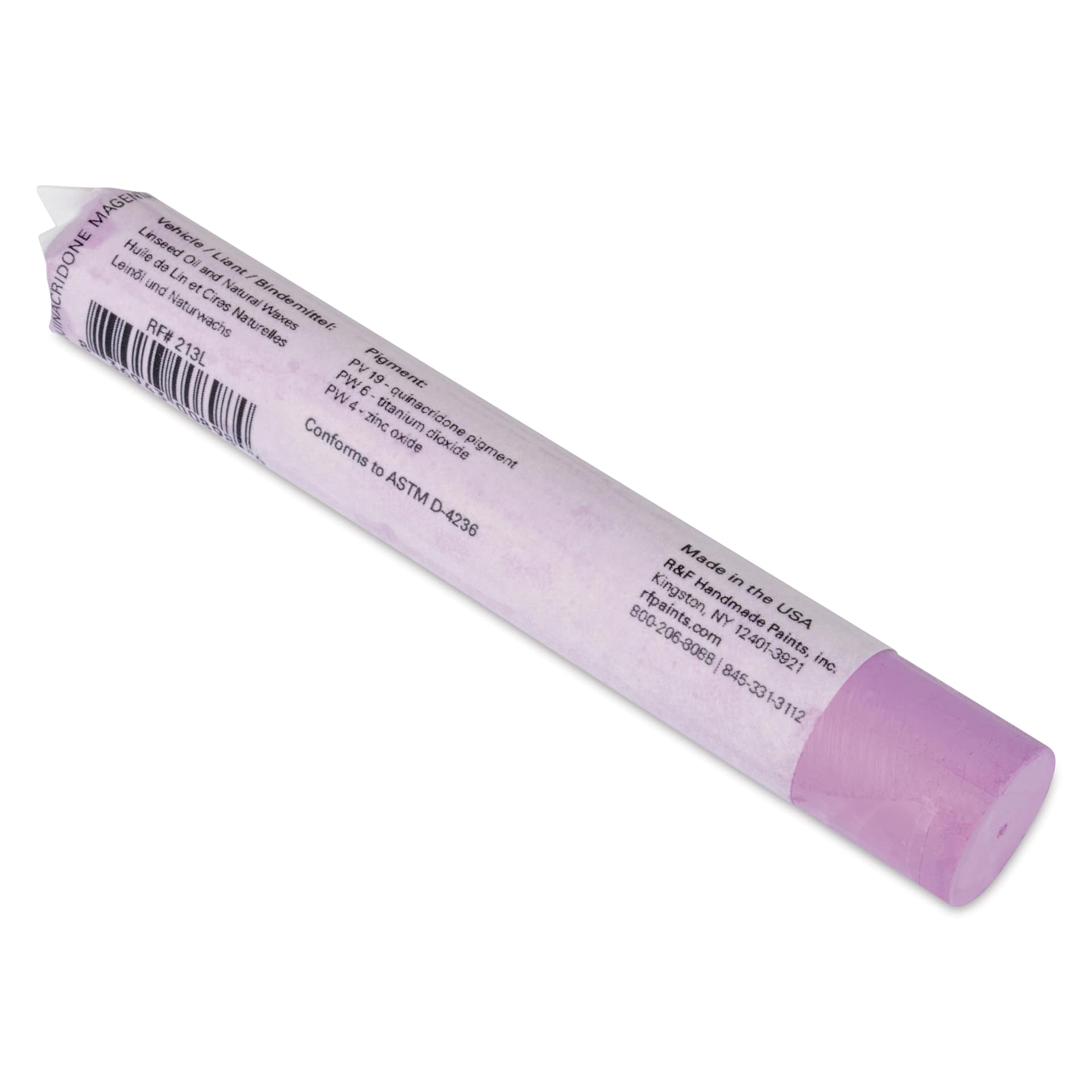 R&F Pigment Stick - Quinacridone Magenta Light, 38 ml Stick back