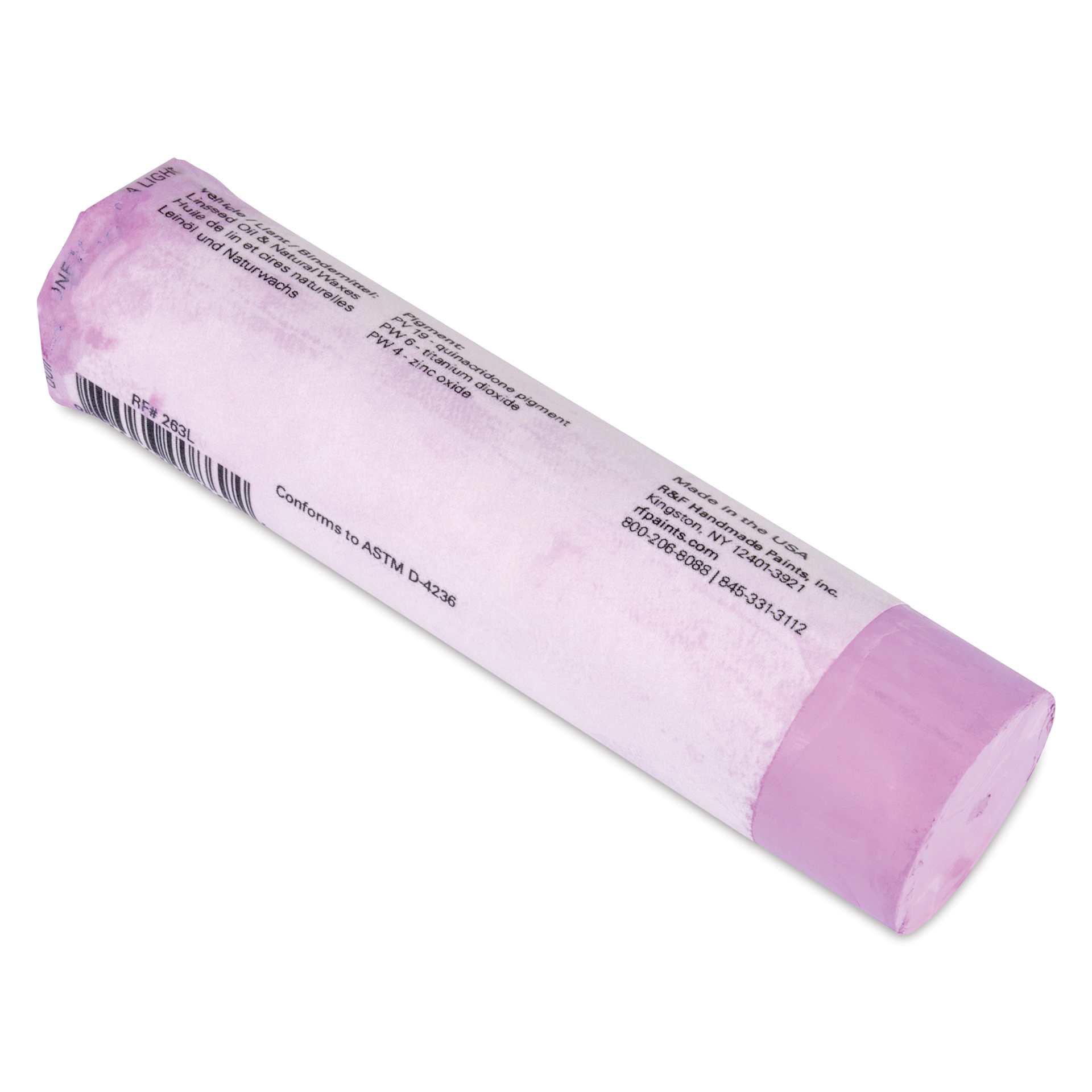 R&F Pigment Stick - Quinacridone Magenta Light, 100 ml Stick back