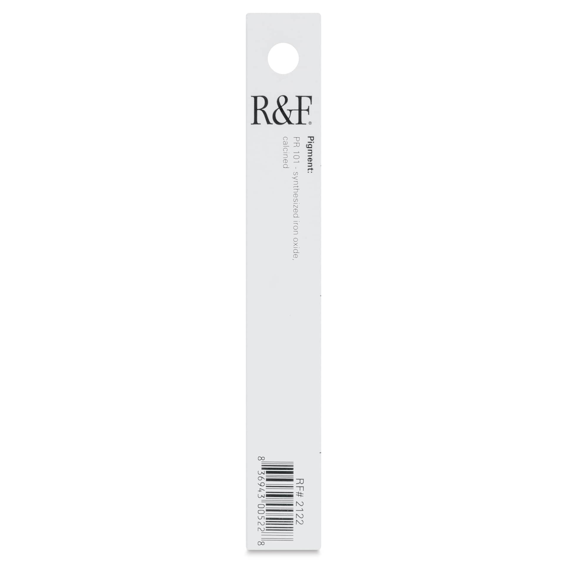 R&F Pigment Stick - Mars Orange, 38 ml stick - back of packaging