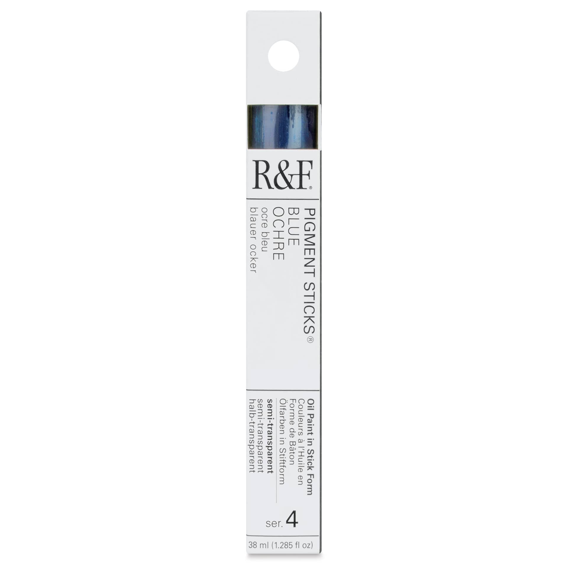 R&F Pigment Stick - Blue Ochre, 38 ml Stick - front of packaging