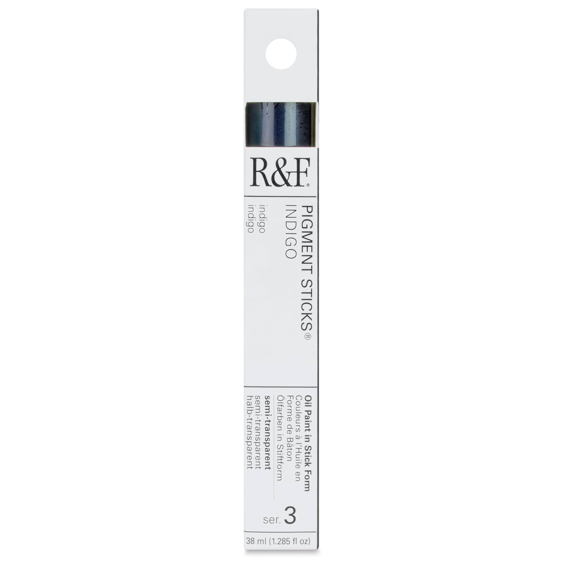 R&F Pigment Stick - Indigo, 38 ml Stick - front of packaging