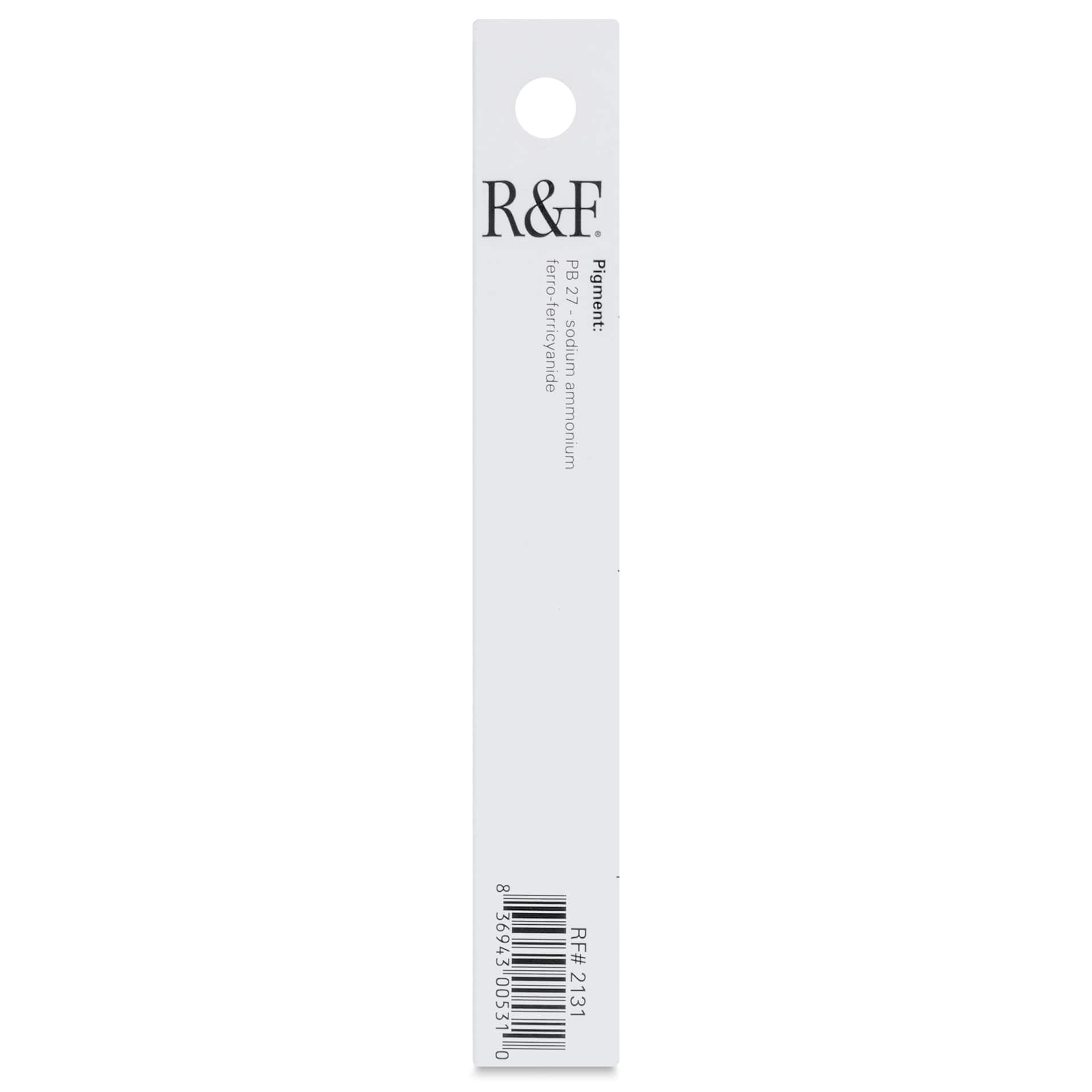R&F Pigment Stick - Prussian Blue, 38 ml Stick - back of packaging