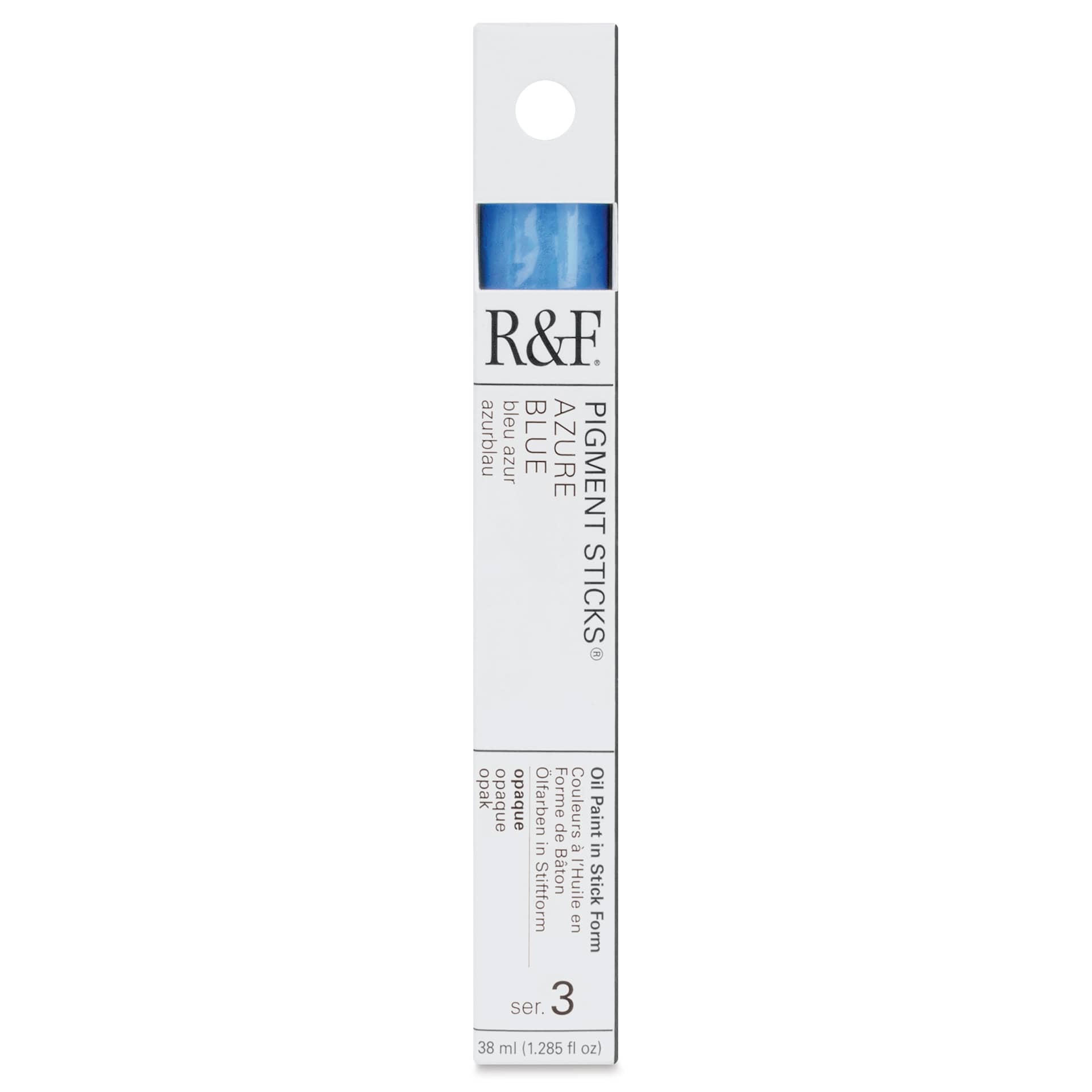 R&F Pigment Stick - Azure Blue, 38 ml stick - front of packaging