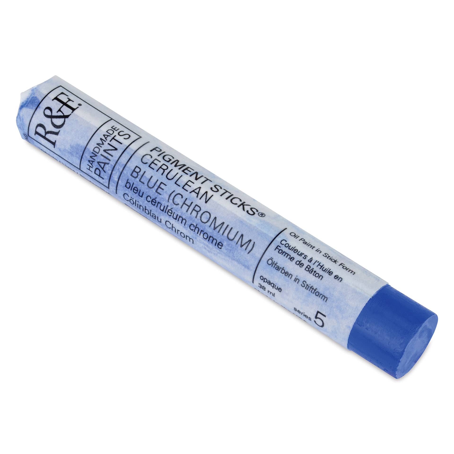 R&F Pigment Stick - Cerulean Blue (Chromium), 38 ml Stick front