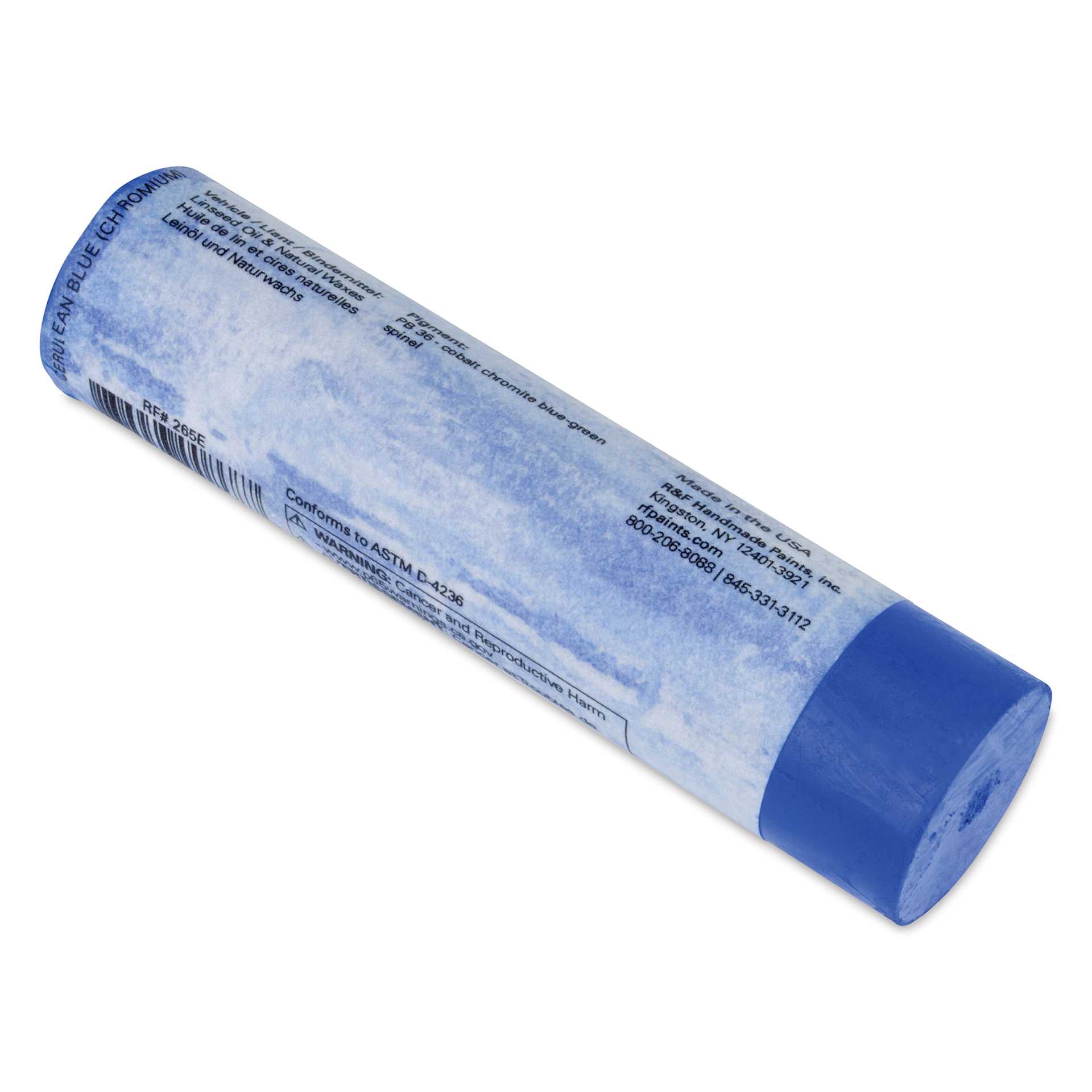 R&F Pigment Stick - Cerulean Blue (Chromium), 100 ml Stick back