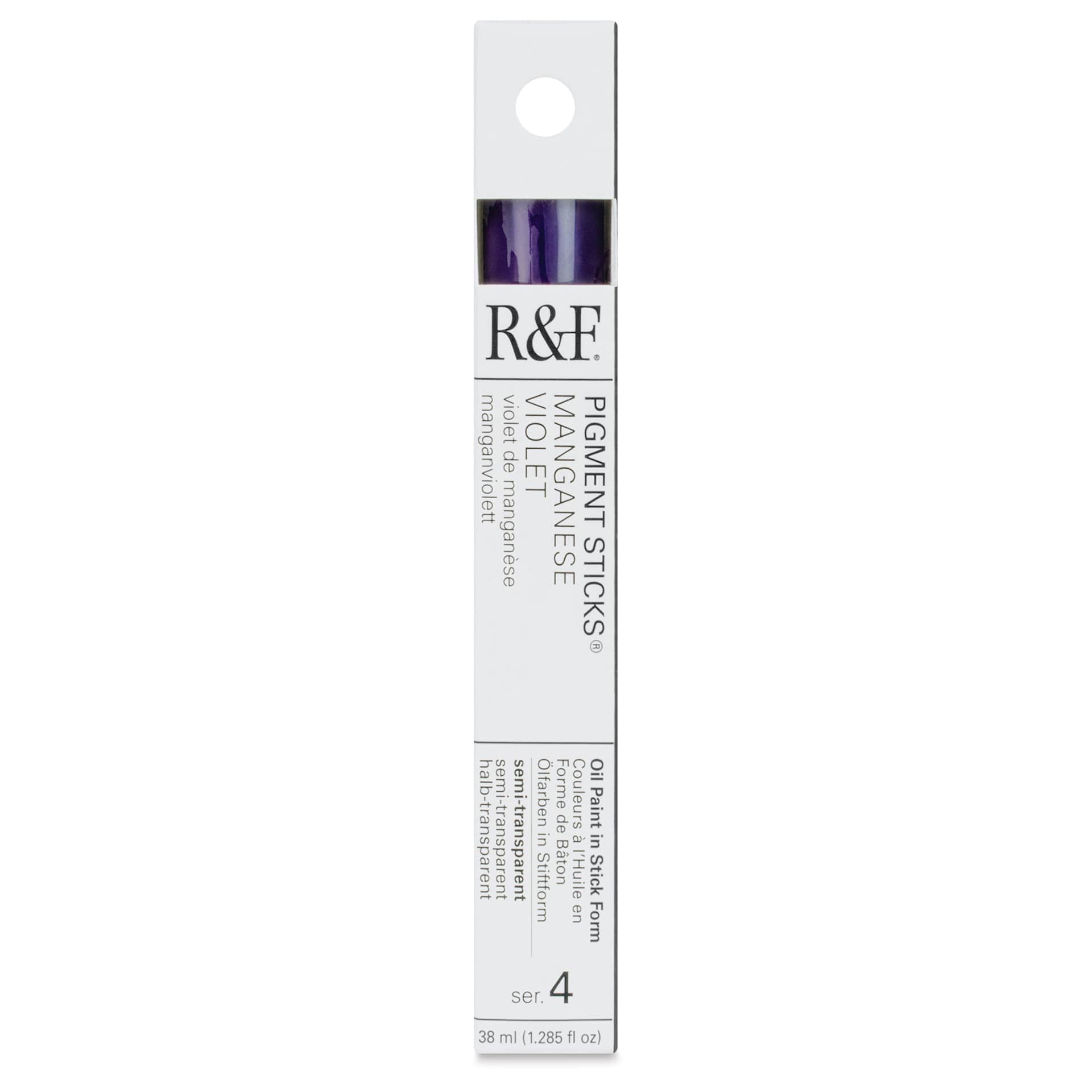 R&F Pigment Stick - Manganese Violet, 38 ml stick - front of packaging