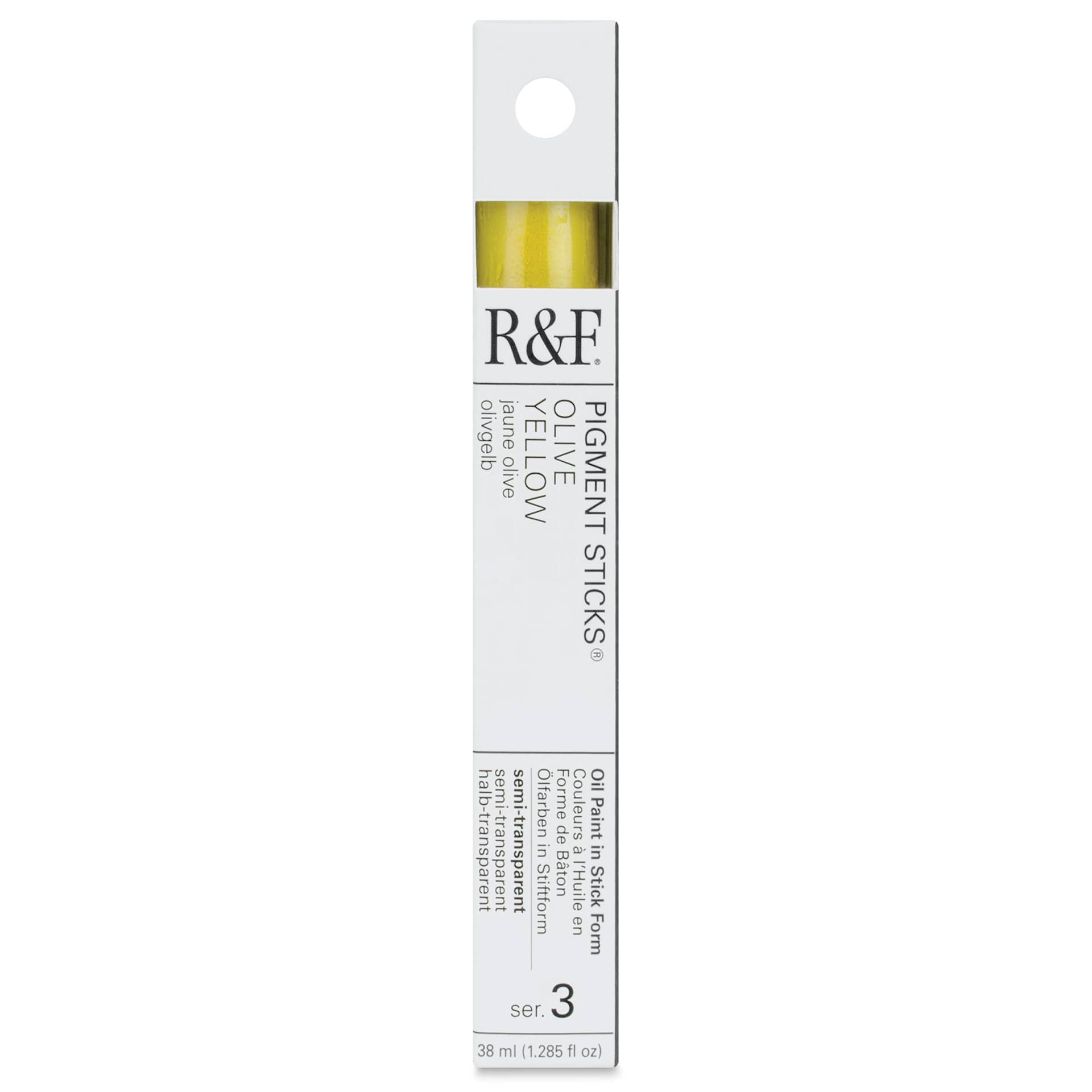 R&F Pigment Stick - Olive Yellow, 38 ml Stick - front of packaging