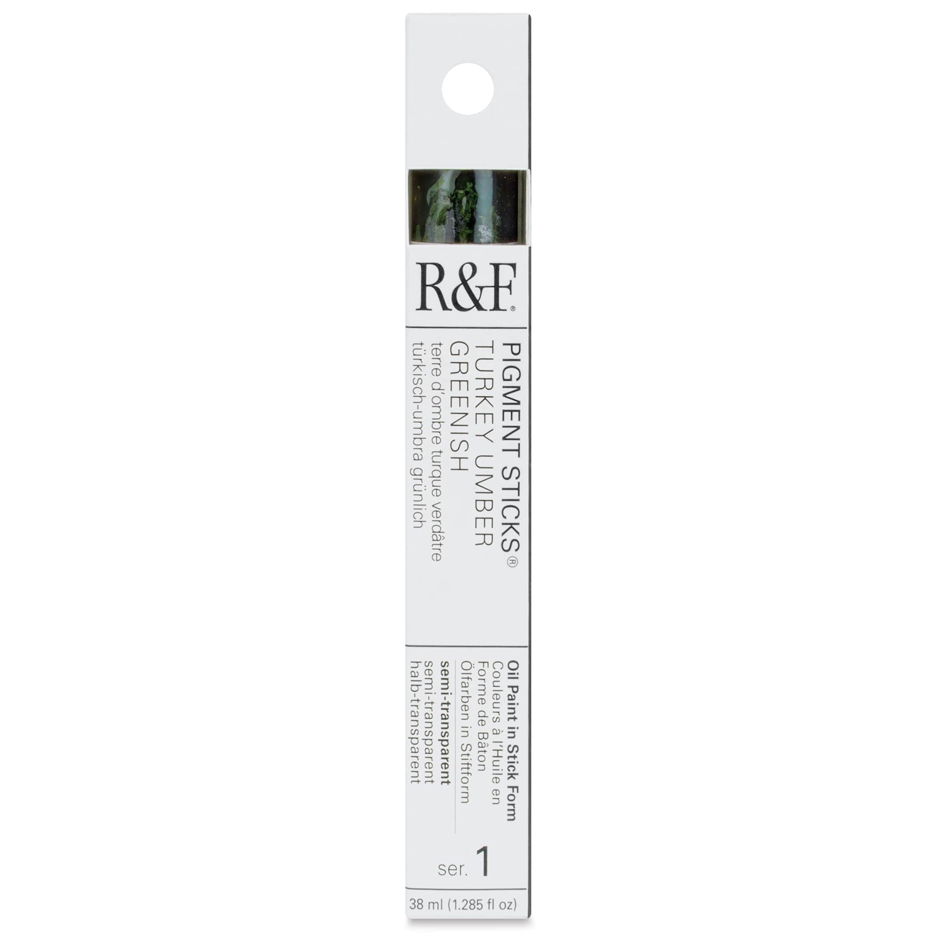 R&F Pigment Stick - Turkey Umber Greenish, 38 ml - front of packaging