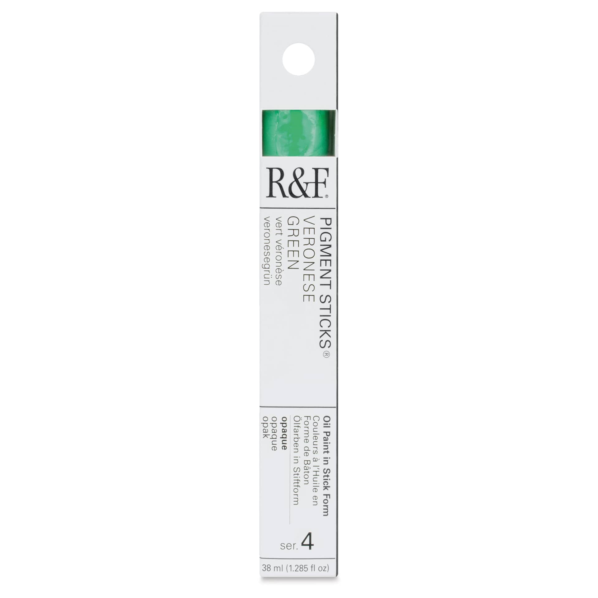 R&F Pigment Stick - Veronese Green, 38 ml stick - front of packaging