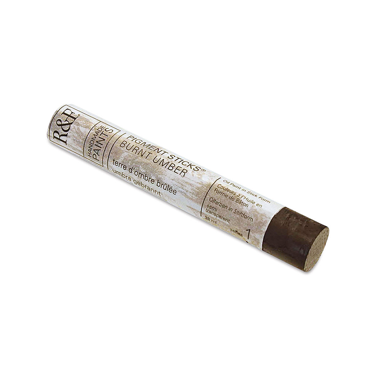 R&F Pigment Stick - Burnt Umber, 38 ml stick