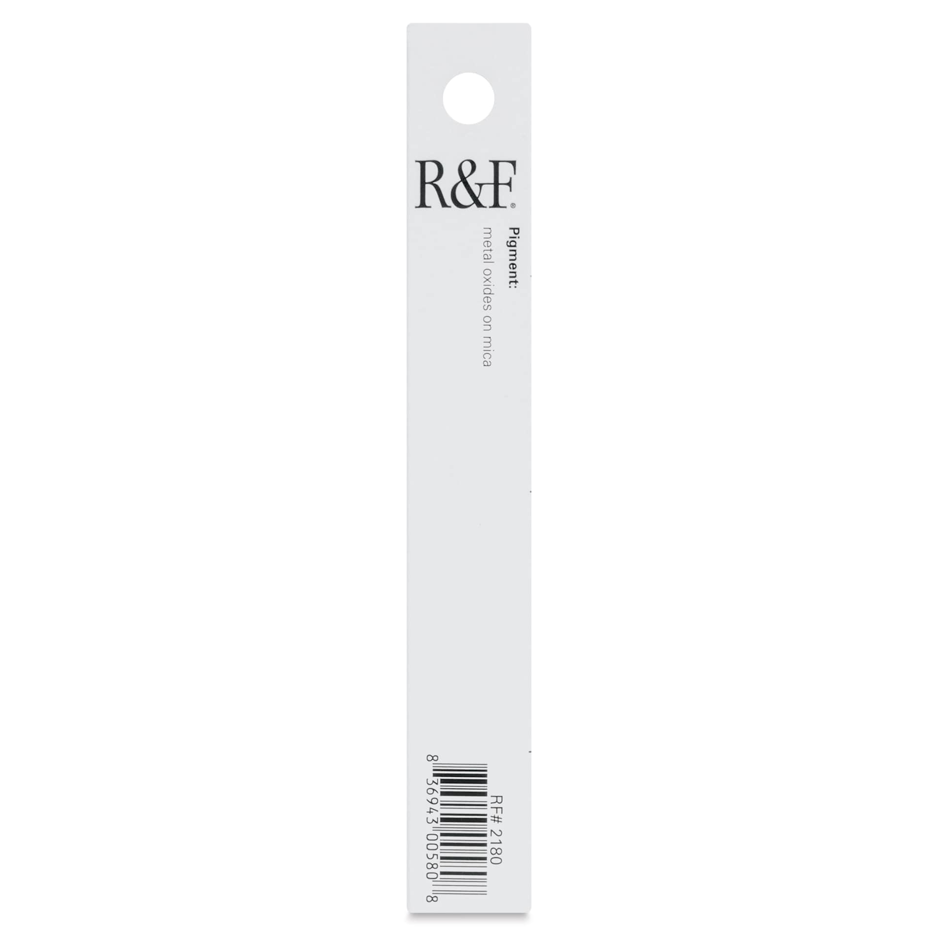 R&F Pigment Stick - Iridescent Pearl, 38 ml stick - back of packaging