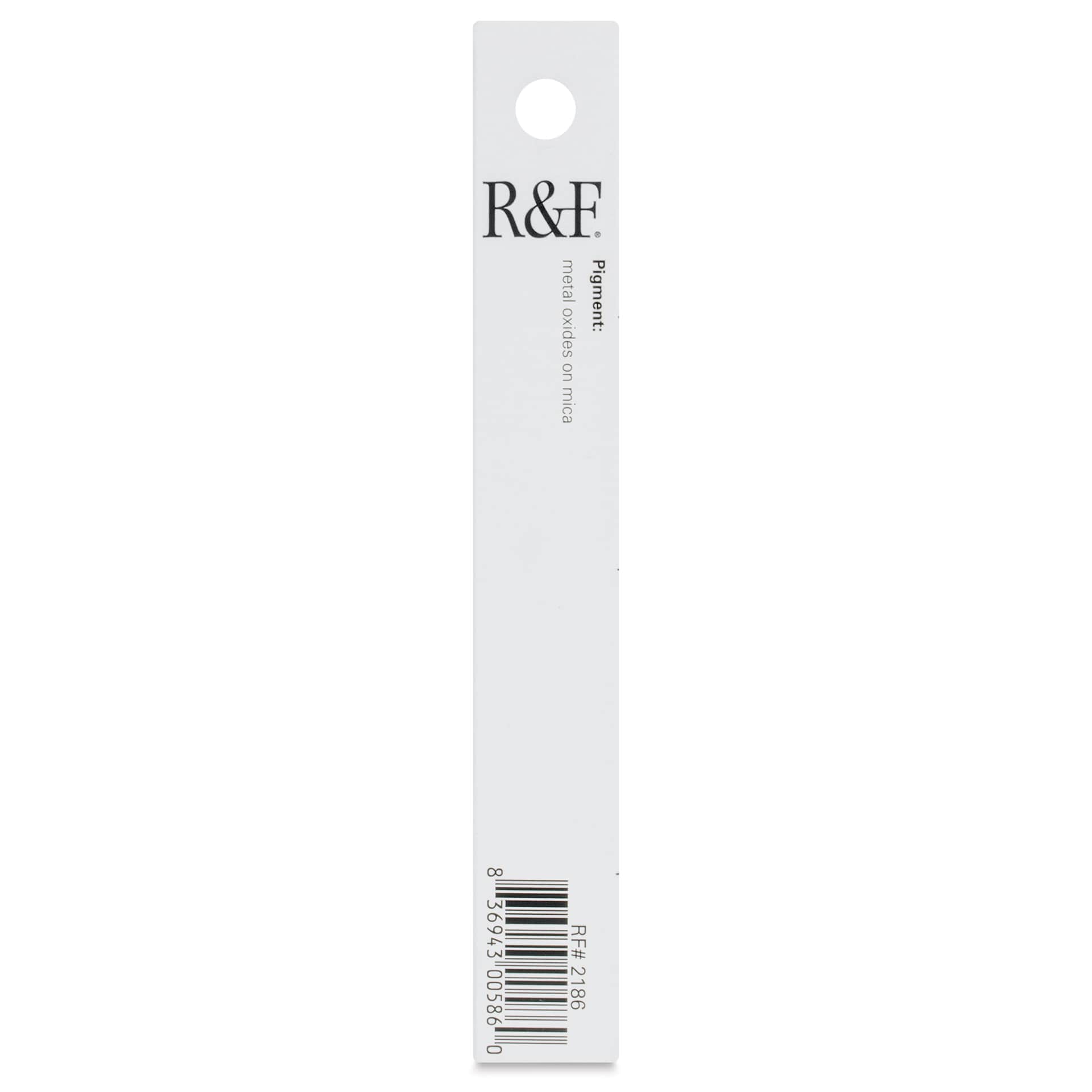 R&F Pigment Stick - Iridescent Copper, 38 ml stick - back of packaging