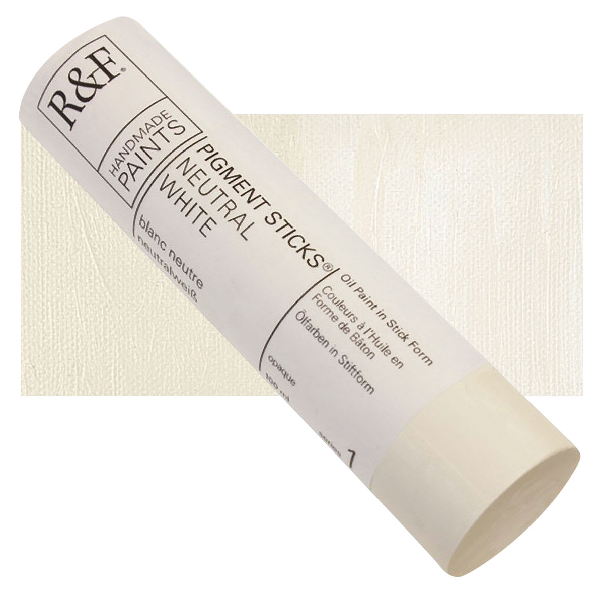 R&F Pigment Stick - Neutral White, 100 ml stick and swatch