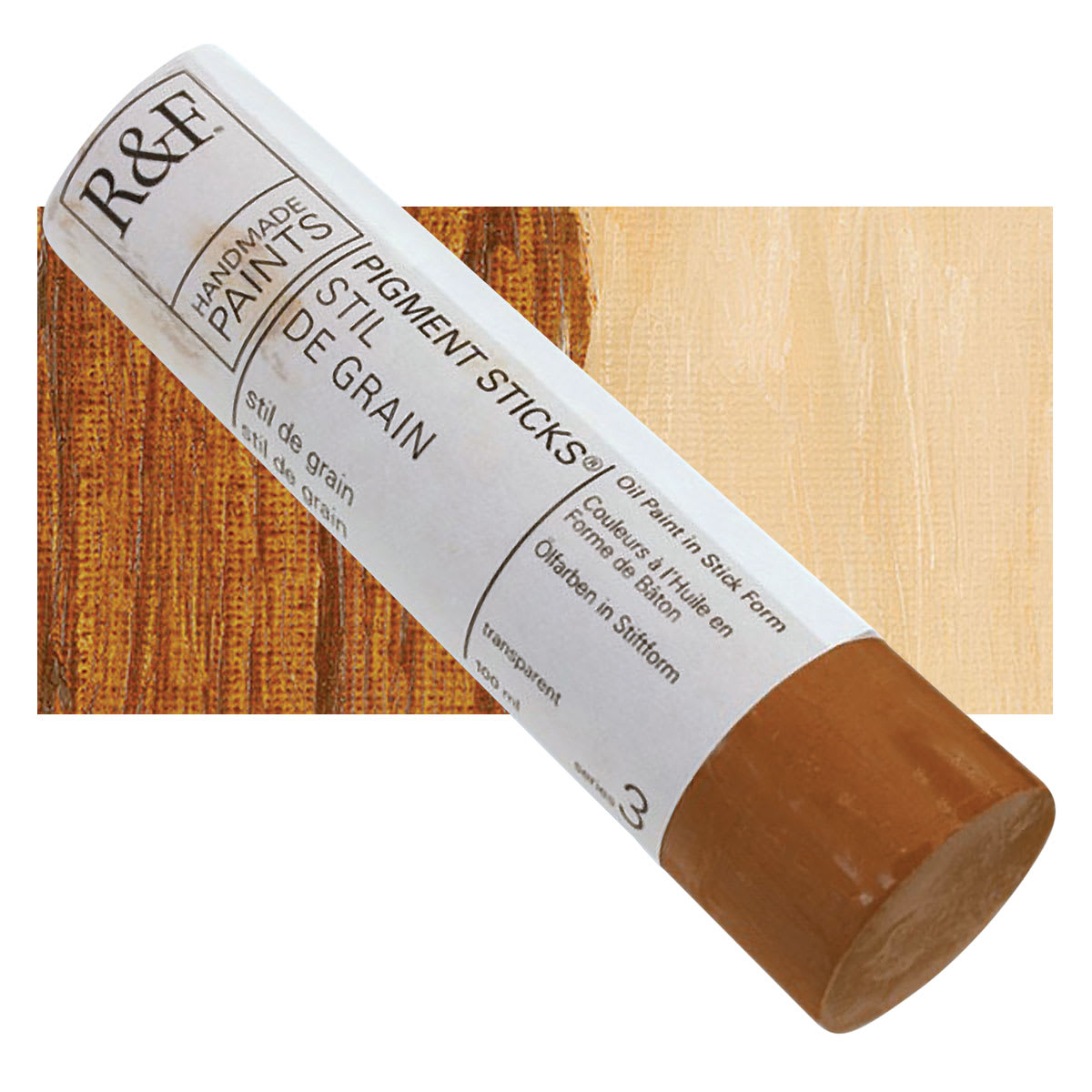R&F Pigment Stick - Stil De Grain, 100 ml stick and swatch