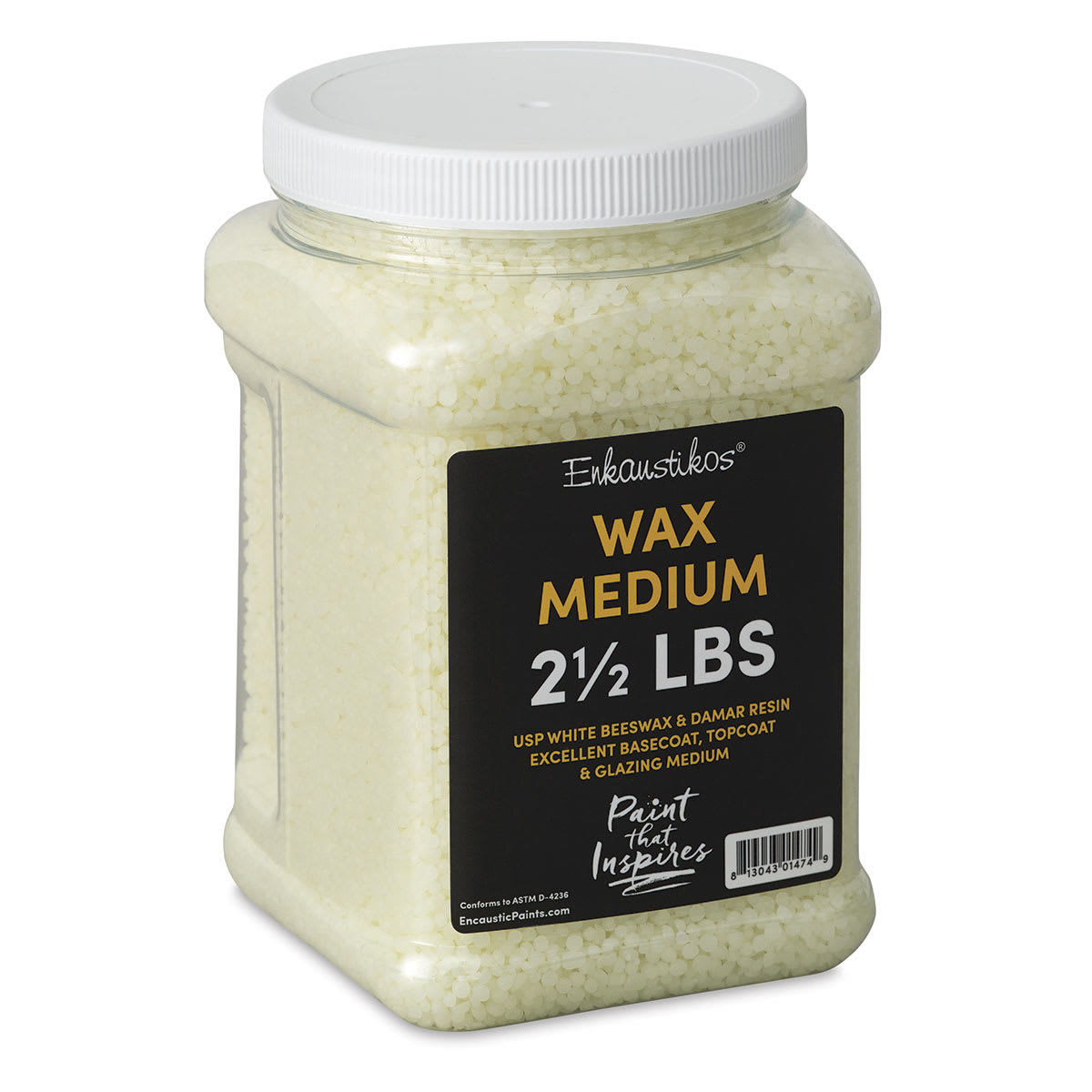 Enkaustikos Wax Medium - Angled view of jar of Wax Medium