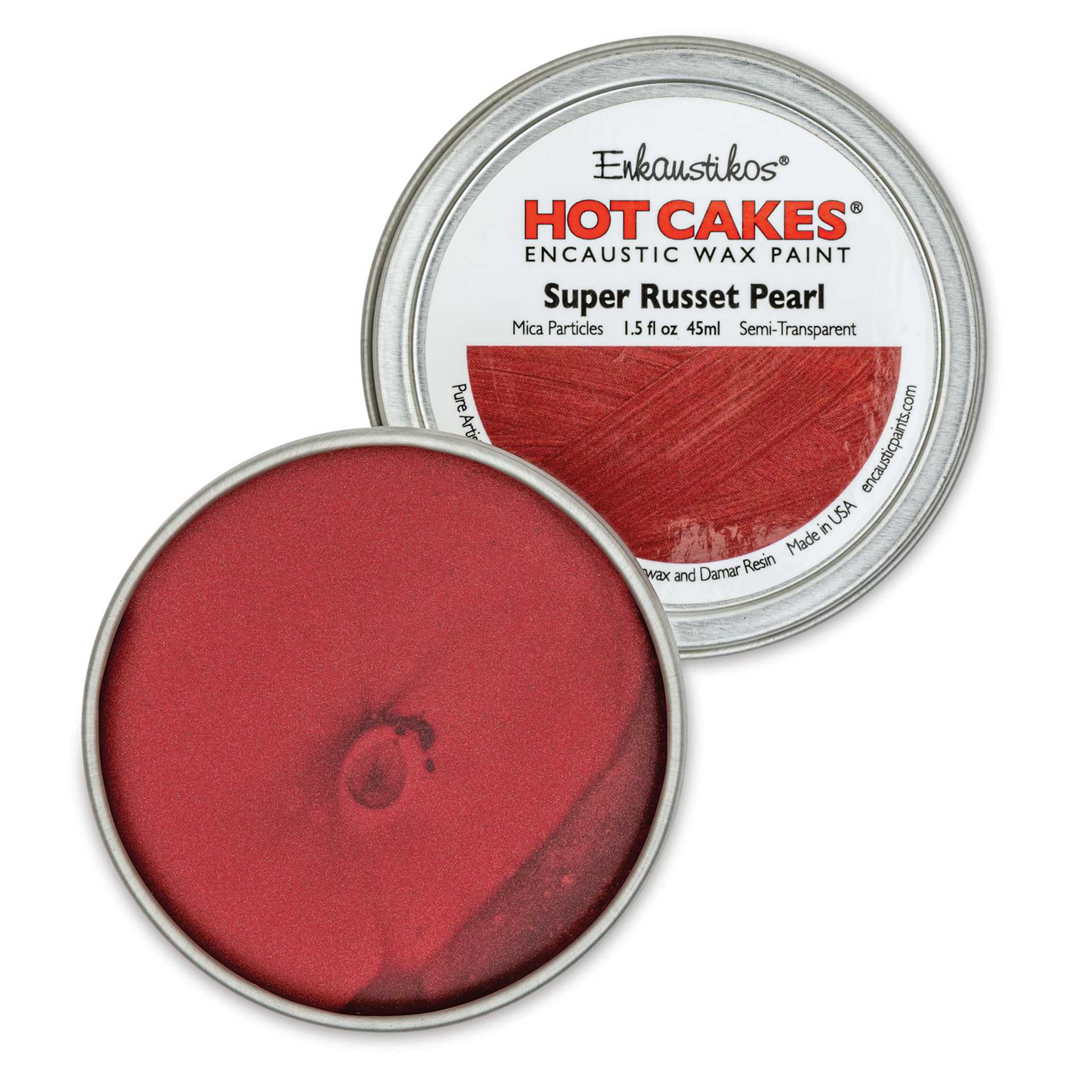 Enkaustikos Hot Cakes Encaustic Paint - Super Russet Pearl, 45 ml tin