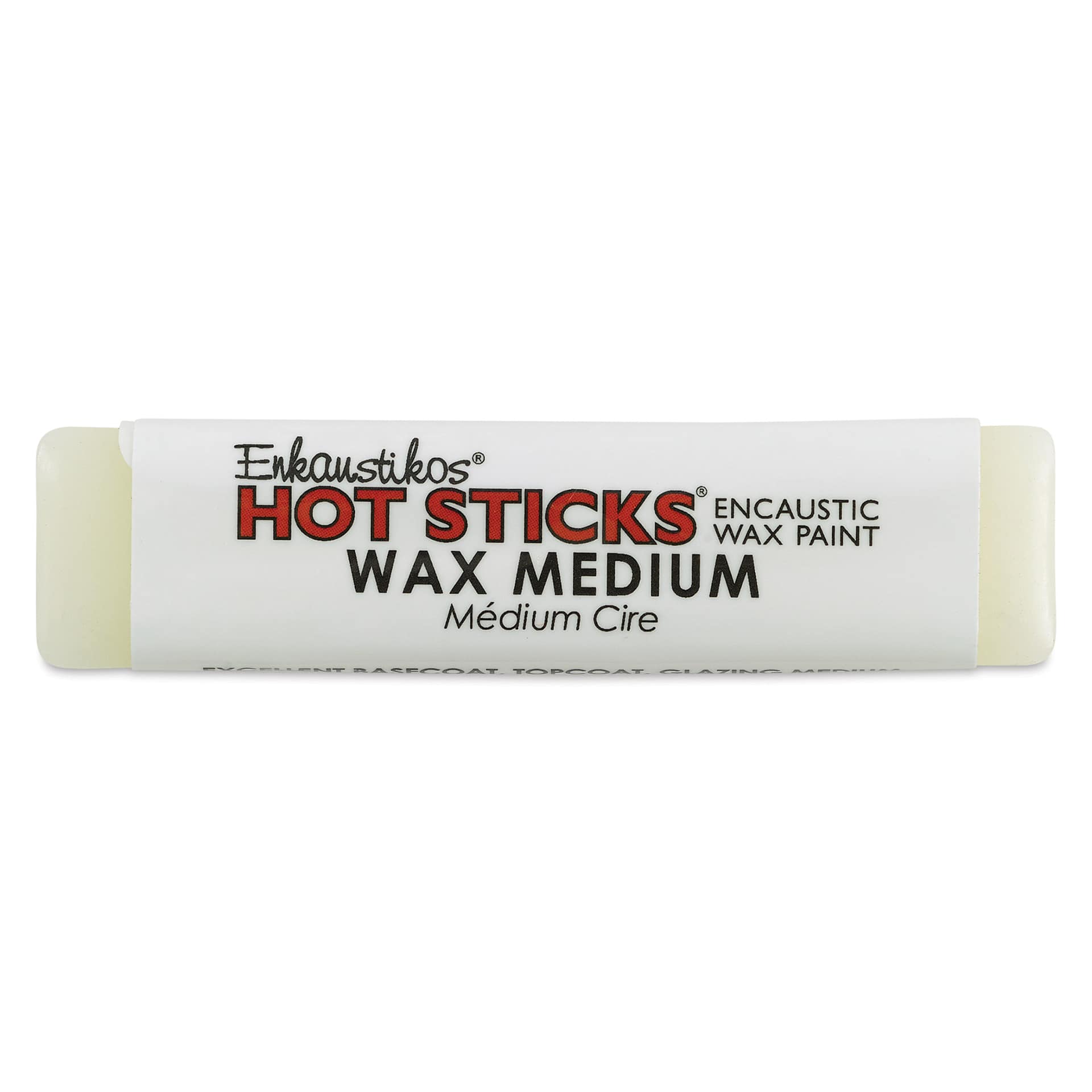 Enkaustikos Hot Sticks Encaustic Wax Paint Mediums - Wax Medium, 13 ml Stick (Front of stick)