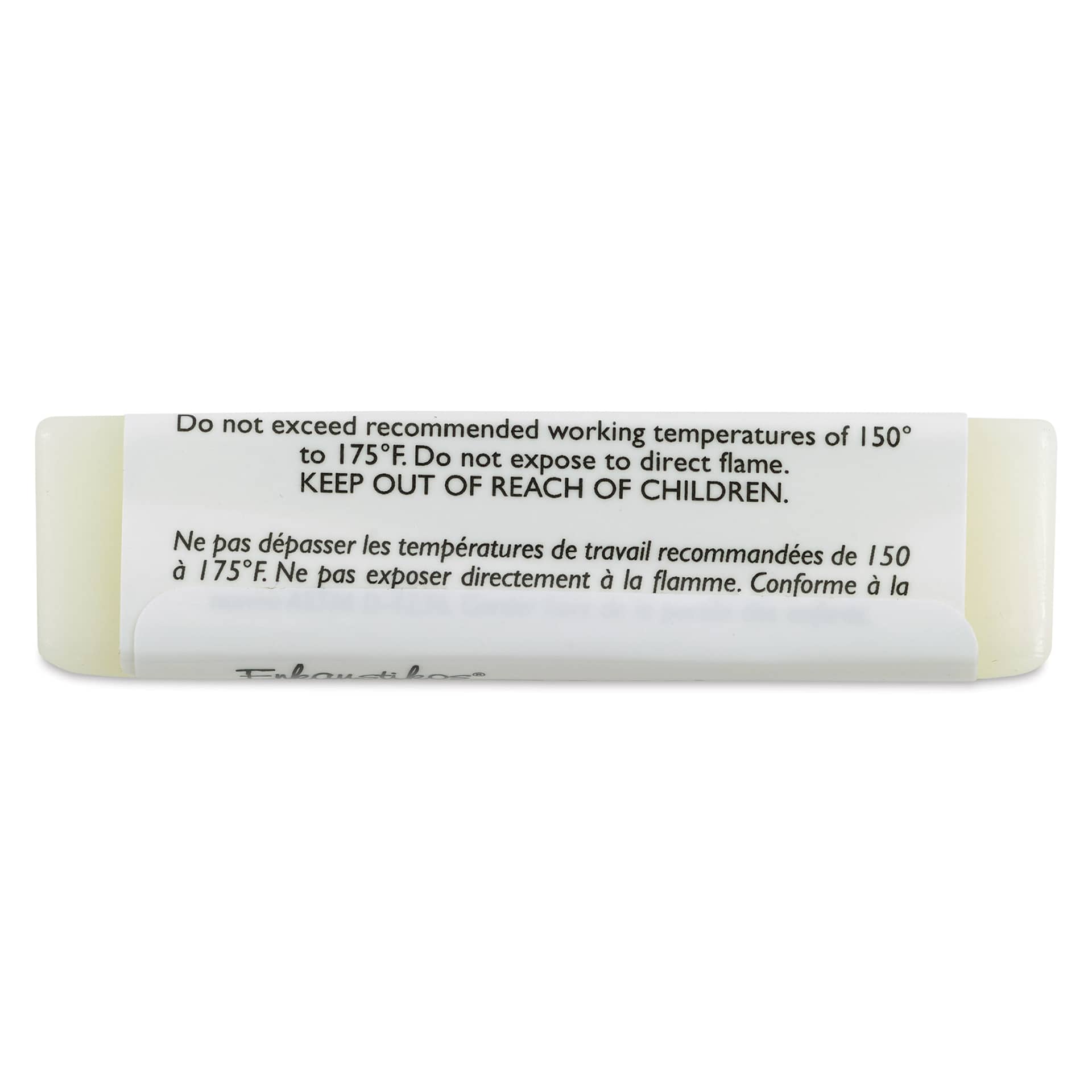 Enkaustikos Hot Sticks Encaustic Wax Paint Mediumt - Wax Medium, 13 ml Stick (Back of stick)
