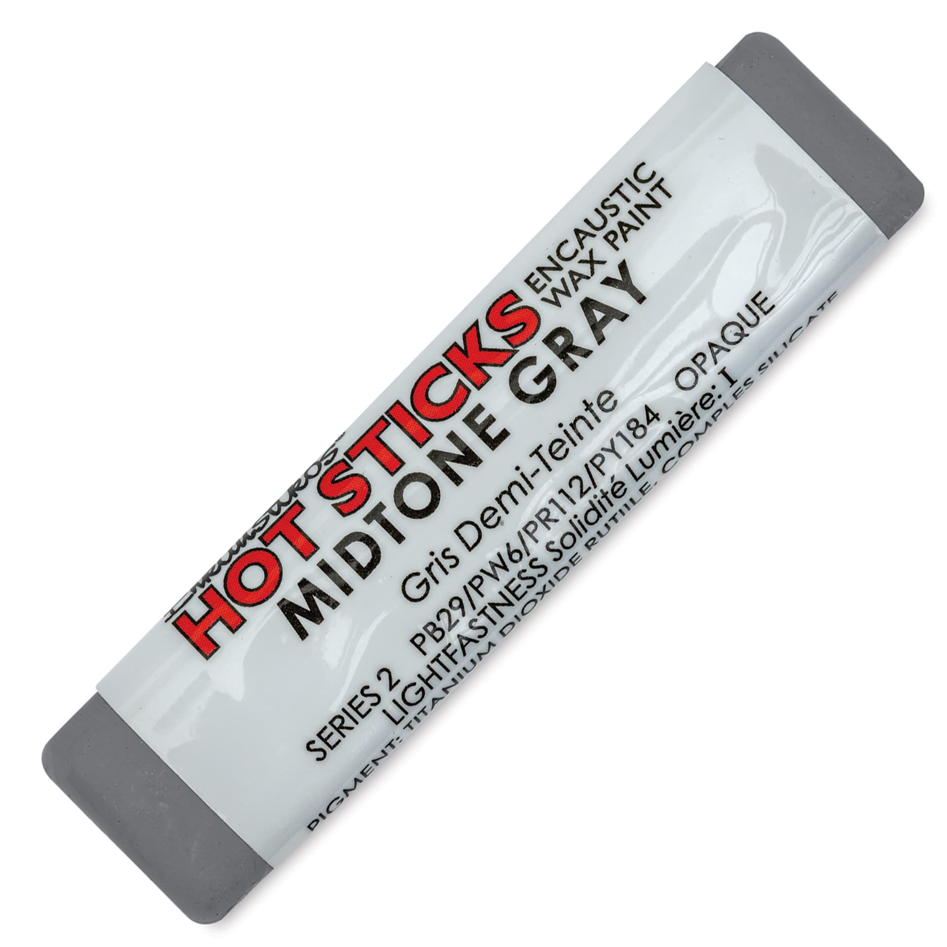 Enkaustikos - Hot Sticks Encaustic Paint, Midtone Gray, 13 ml Stick