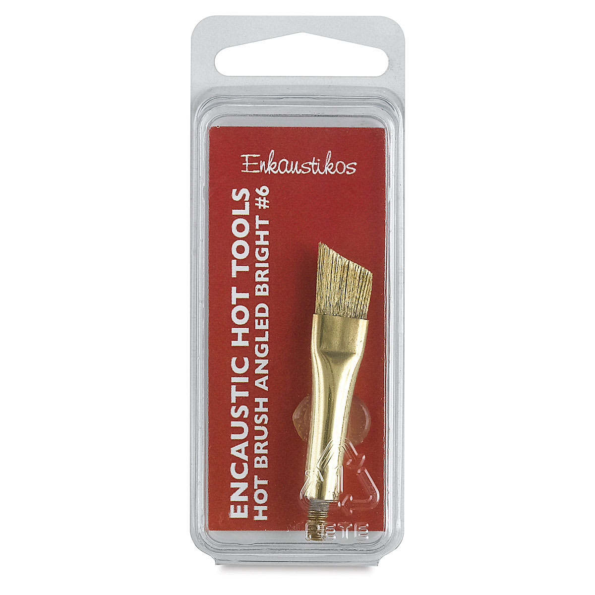 Enkaustikos Hot Brush Attachment - Angled Bright, Size 6