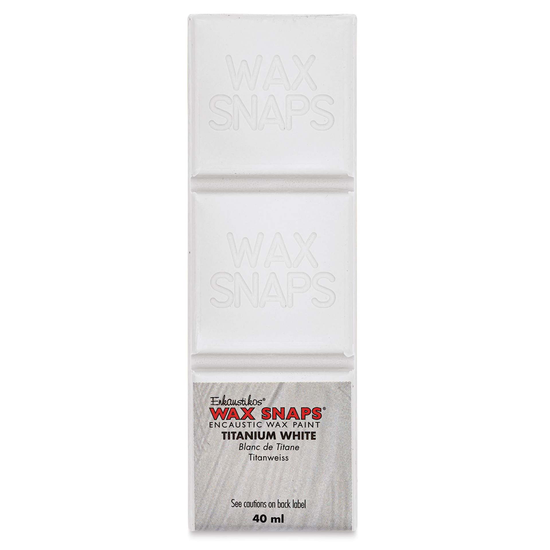 Enkaustikos Wax Snaps Encaustic Paints - Titanium White, 40 ml cake front of package