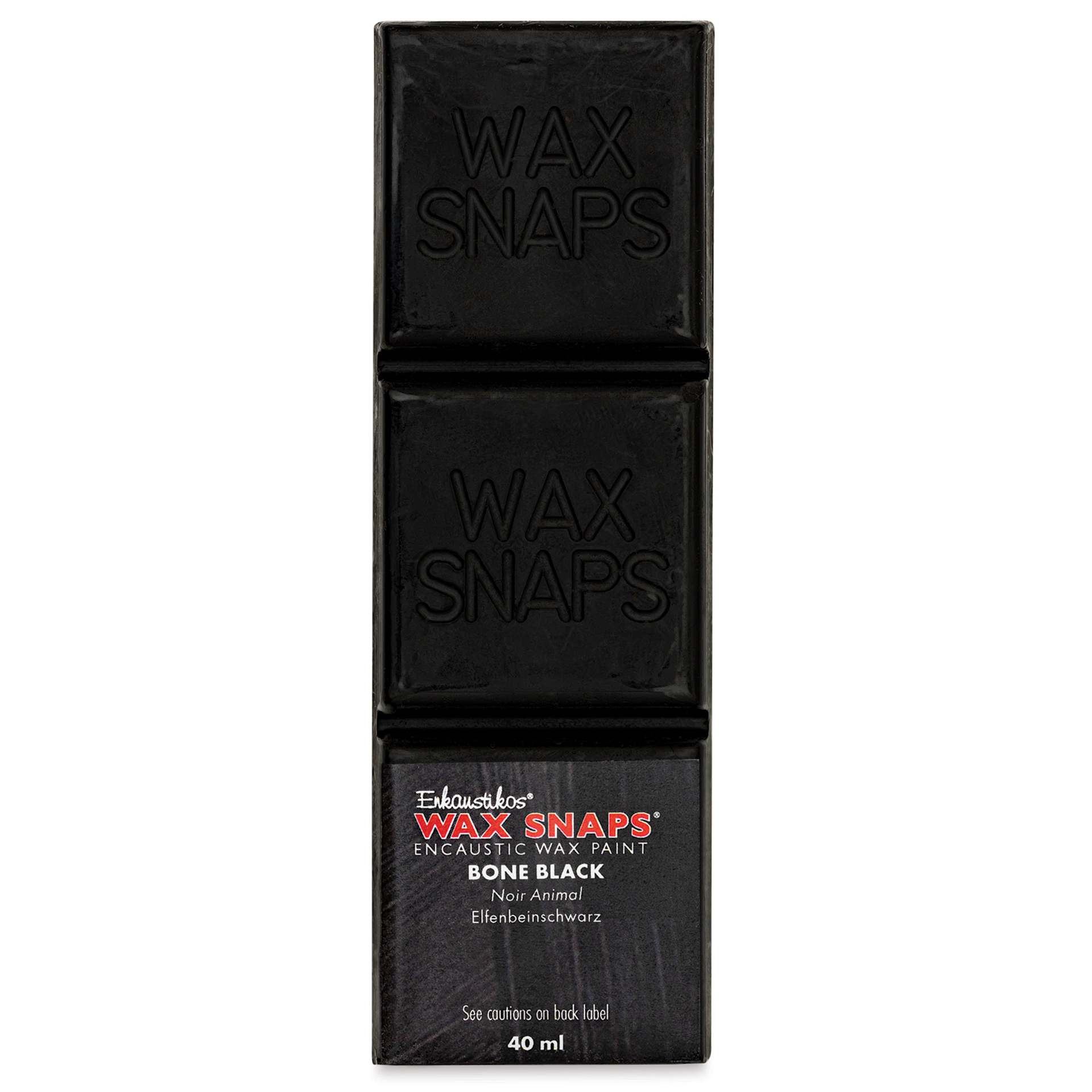 Enkaustikos Wax Snaps Encaustic Paints - Bone Black, 40 ml cake front of package