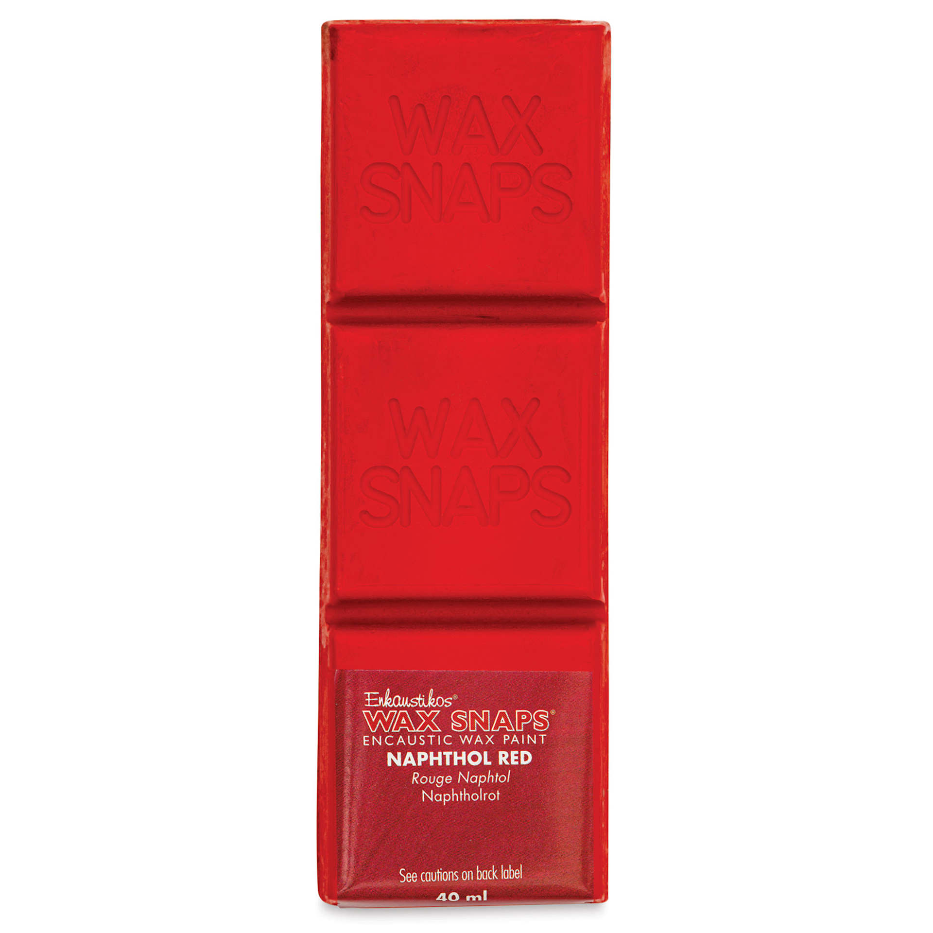 Enkaustikos Wax Snaps Encaustic Paints - Naphthol Red, 40 ml cake front of package