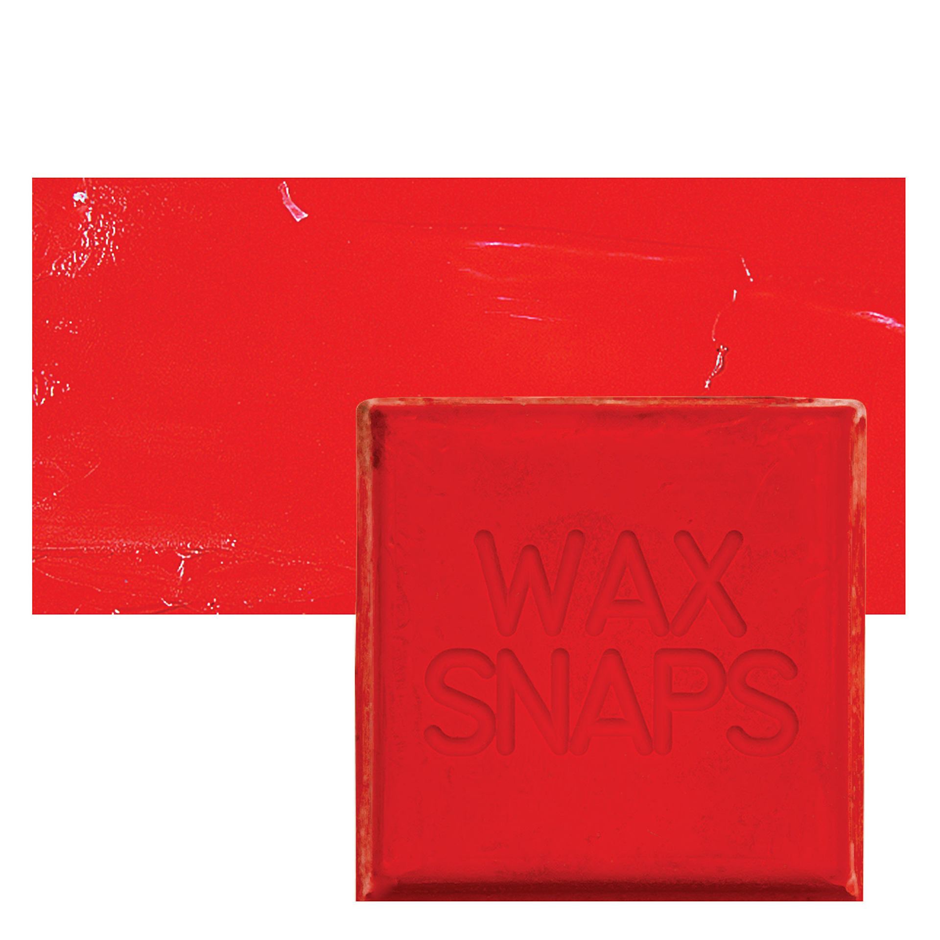 Enkaustikos Wax Snaps Encaustic Paint - Naphthol Red, 40 ml snaps and swatch