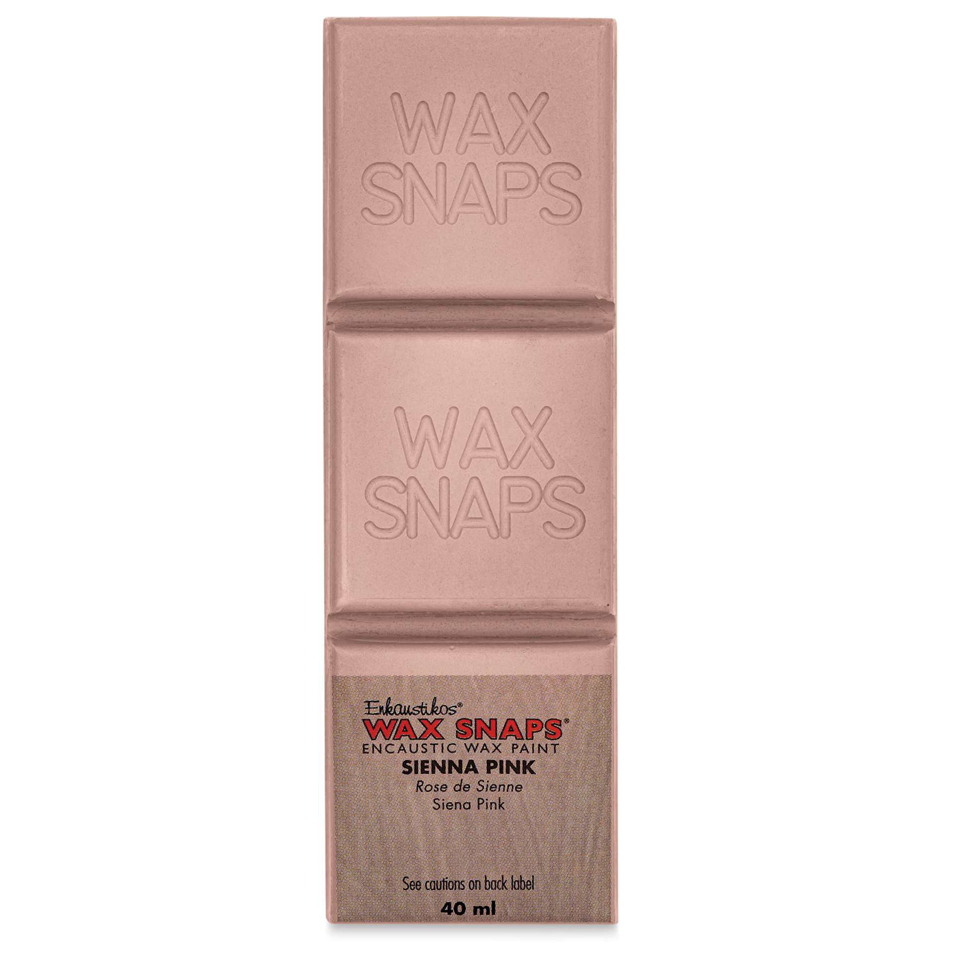 Enkaustikos Wax Snaps Encaustic Paints - Sienna Pink, 40 ml cake front of package