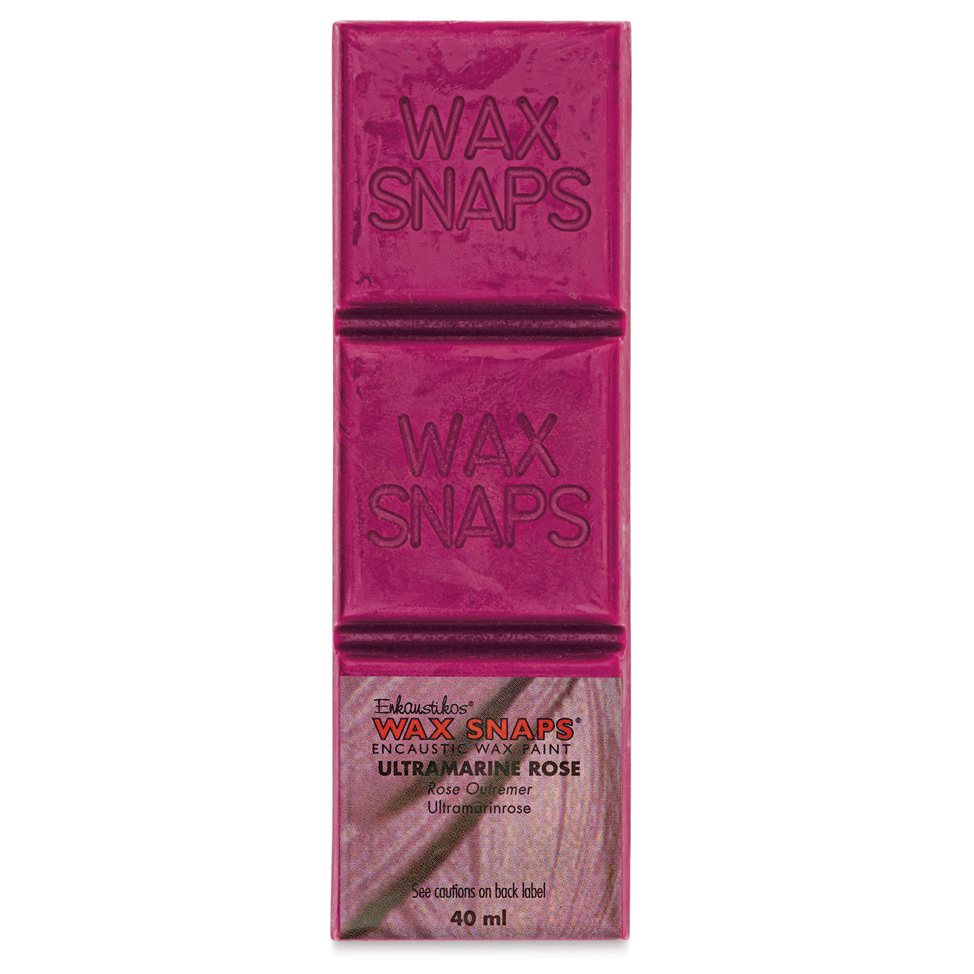 Enkaustikos Wax Snaps Encaustic Paints - Ultramarine Red, 40 ml cake front of package