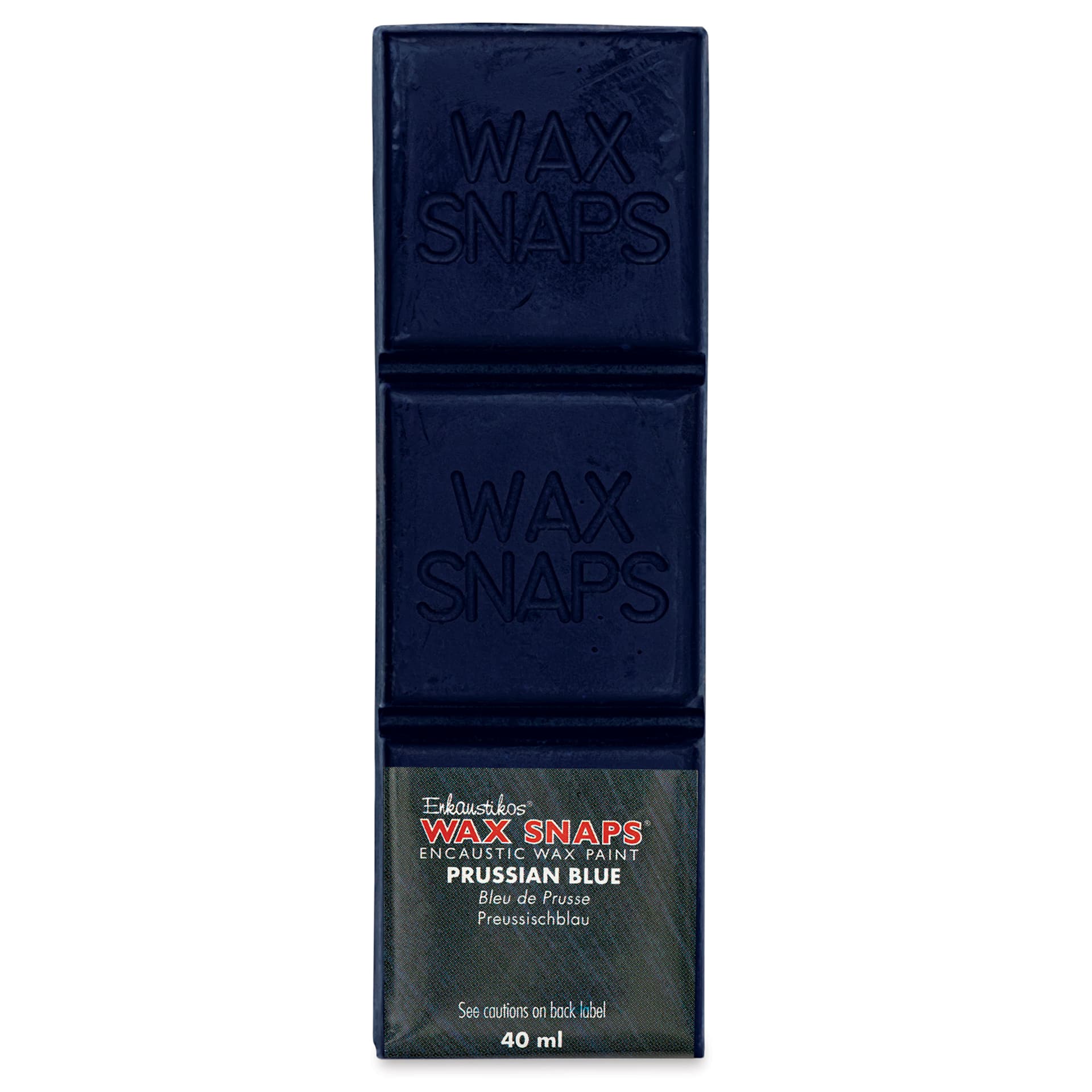 Enkaustikos Wax Snaps Encaustic Paints - Prussian Blue, 40 ml cake front of package
