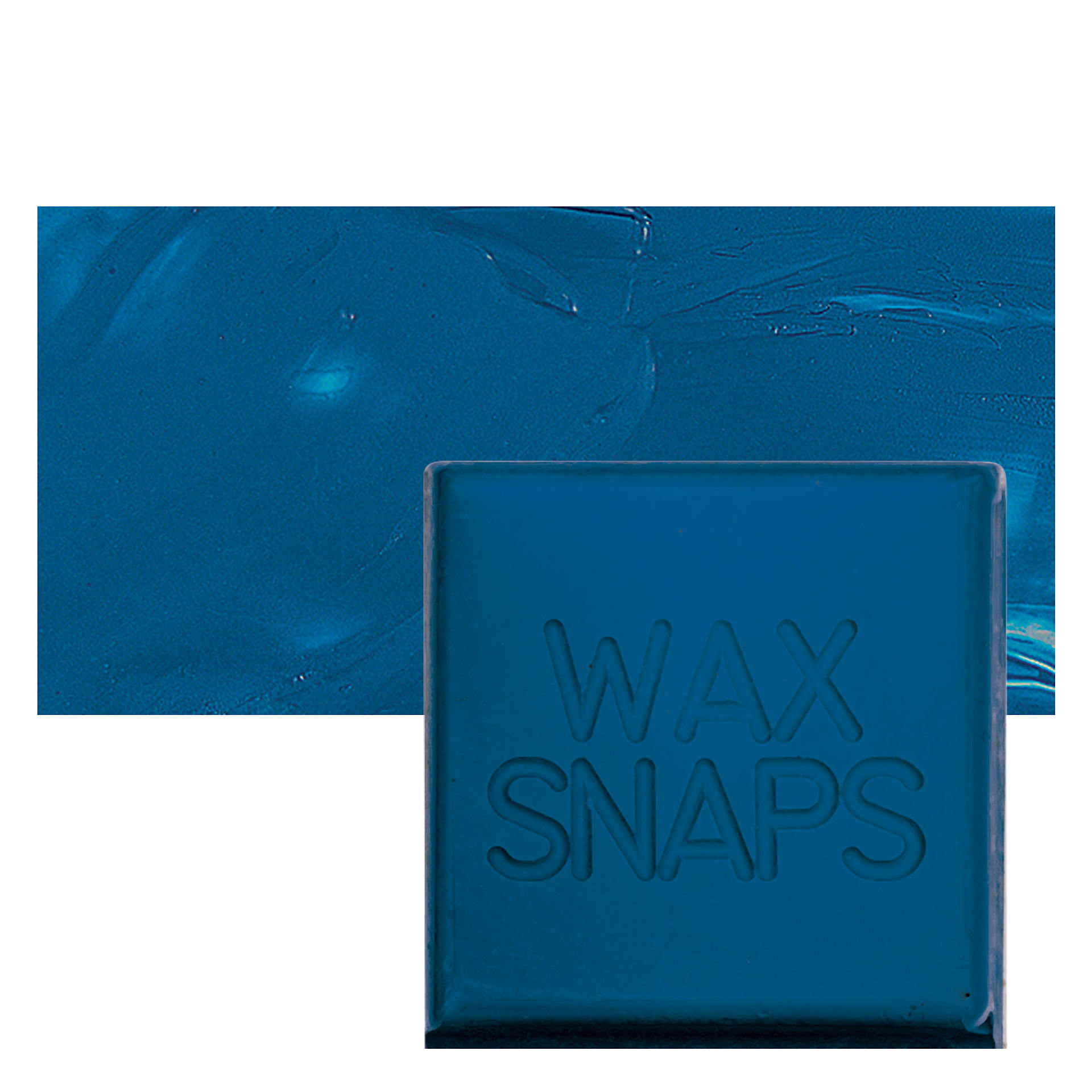 Enkaustikos Wax Snaps Encaustic Paint - Cobalt Turquoise Blue, 40 ml snaps and swatch