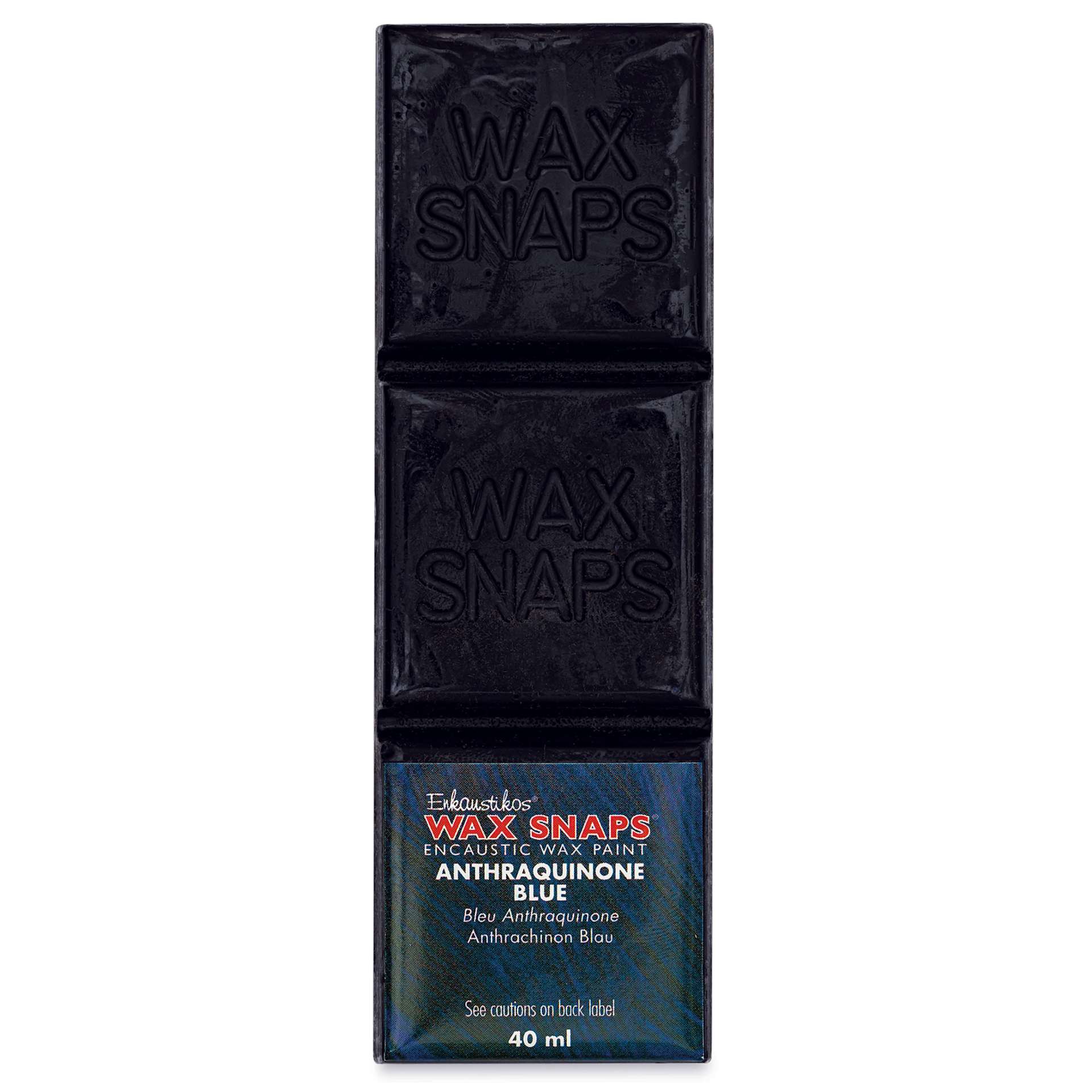 Enkaustikos Wax Snaps Encaustic Paints - Anthraquinone Blue, 40 ml cake front of package