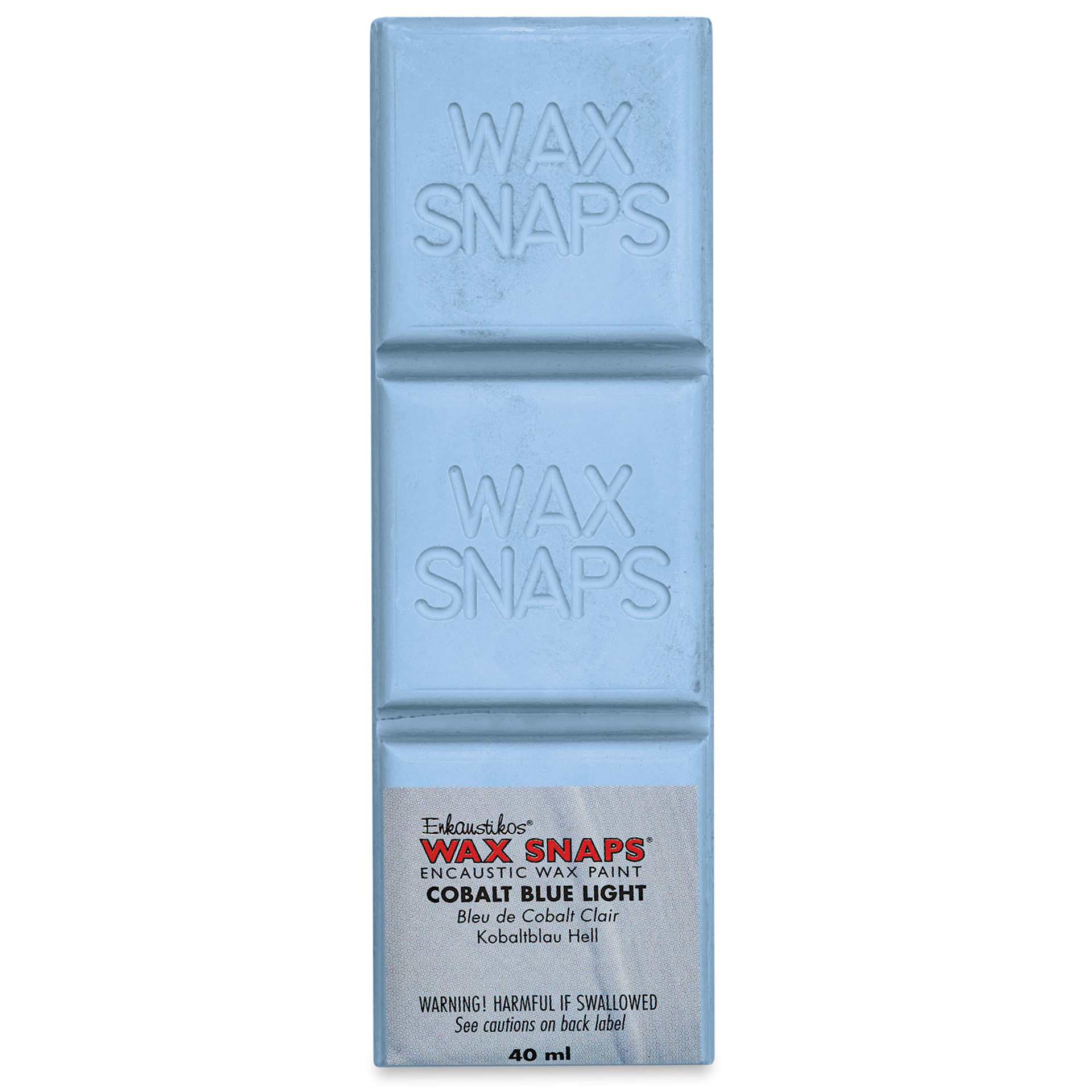 Enkaustikos Wax Snaps Encaustic Paints - Cobalt Blue Light, 40 ml cake front of package