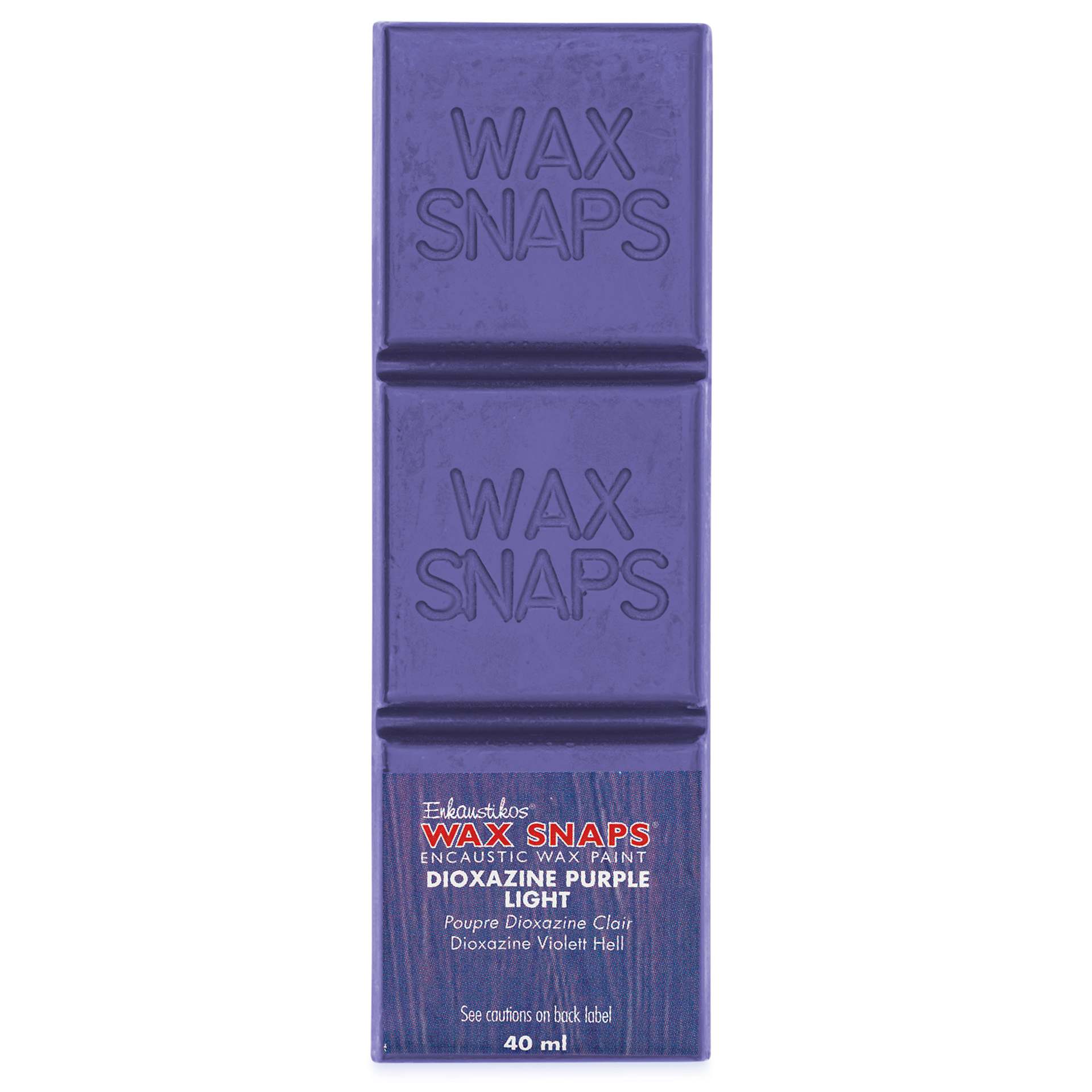 Enkaustikos Wax Snaps Encaustic Paints - Dioxazine Purple Light, 40 ml cake front of package
