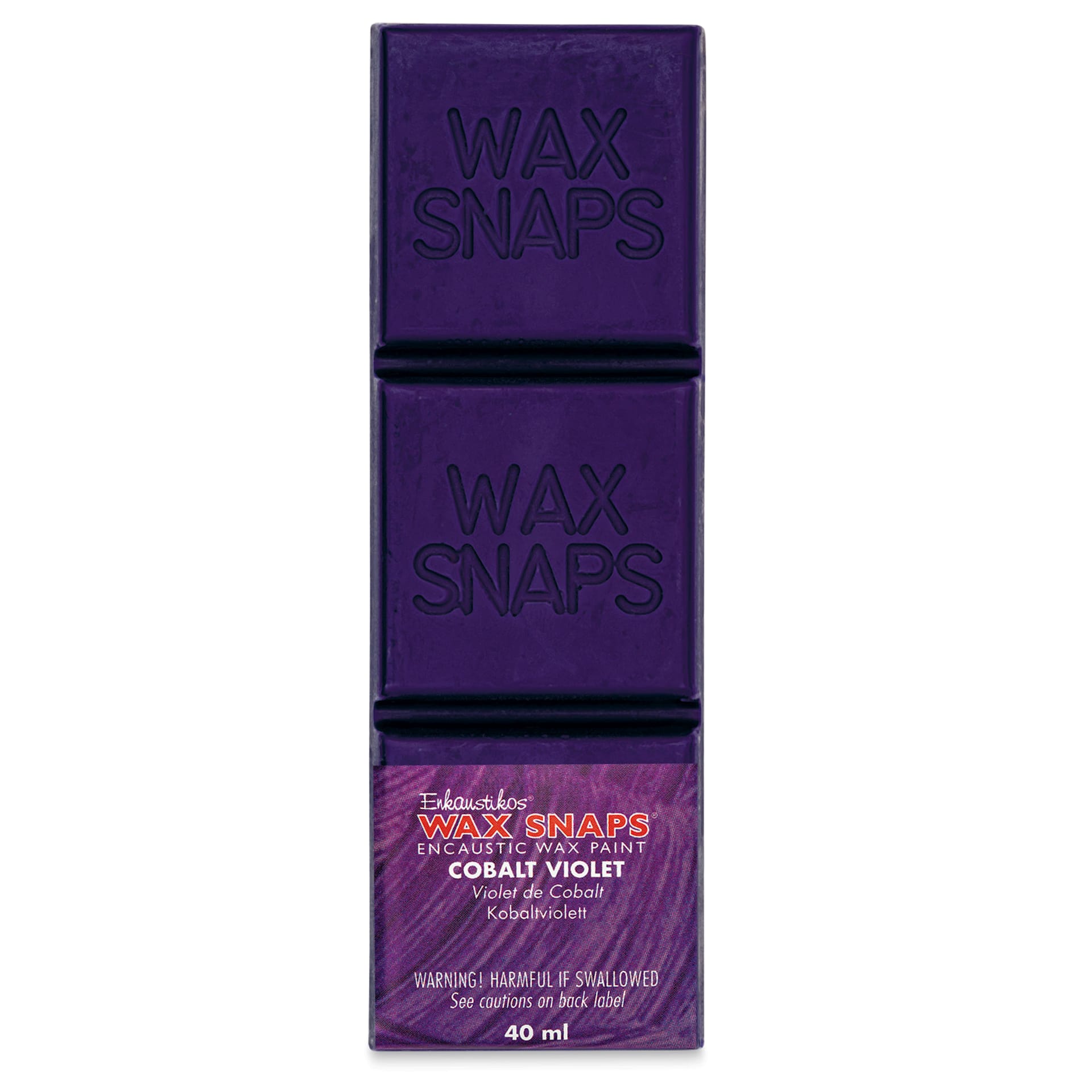 Enkaustikos Wax Snaps Encaustic Paints - Cobalt Violet, 40 ml cake front of package