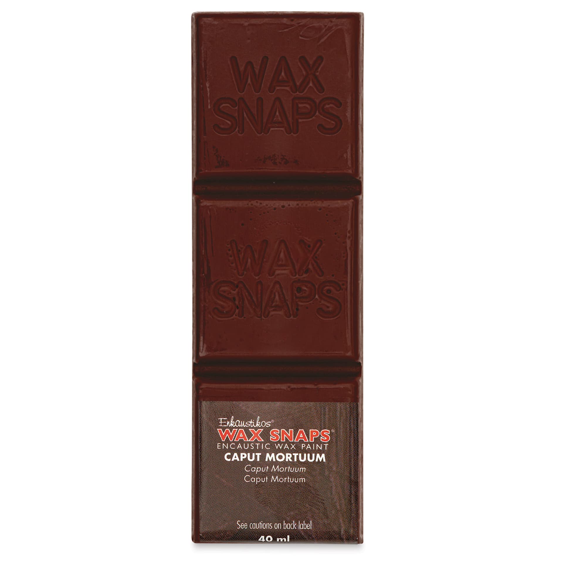 Enkaustikos Wax Snaps Encaustic Paints - Caput Mortuum, 40 ml cake front of package