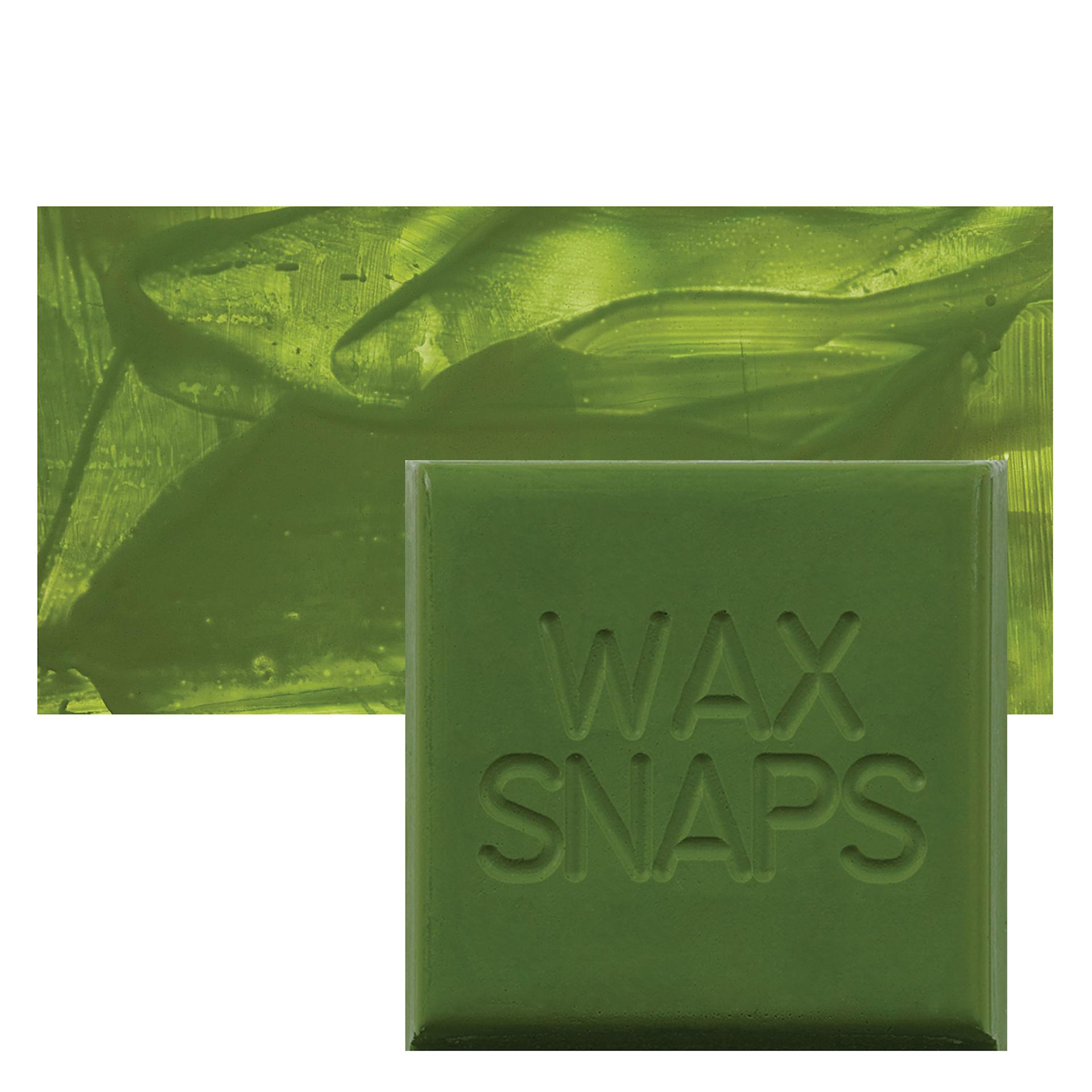 Enkaustikos Wax Snaps Encaustic Paint - Bismuth Green, 40 ml snaps and swatch