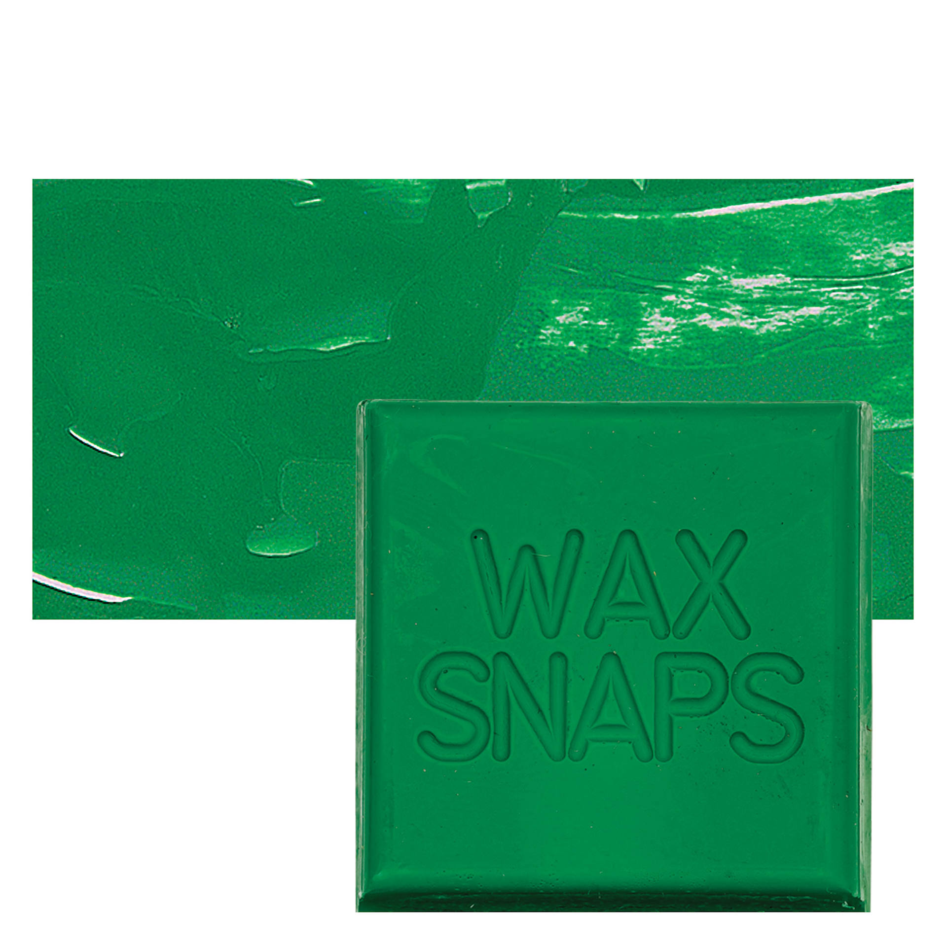 Enkaustikos Wax Snaps Encaustic Paint - Cobalt Green, 40 ml snaps and swatch