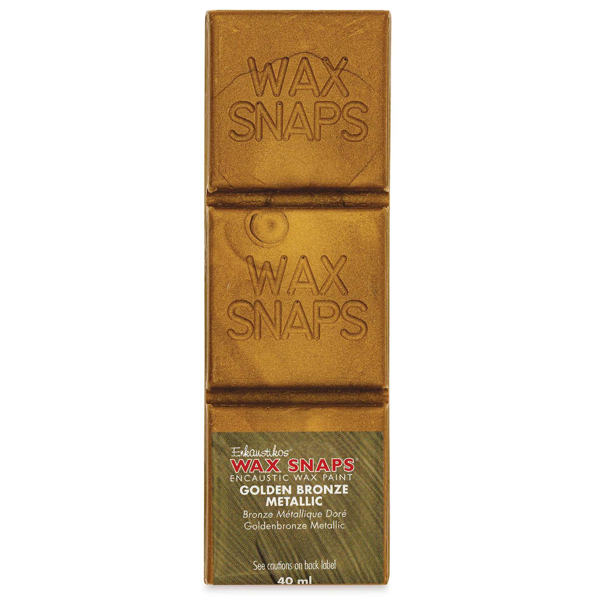 Enkaustikos Wax Snaps Encaustic Paints - Golden Bronze Metallic, 40 ml cake front of package