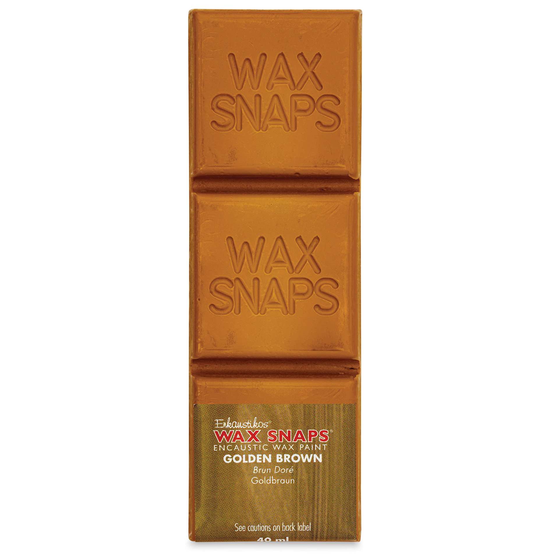 Enkaustikos Wax Snaps Encaustic Paints - Golden Brown, 40 ml cake front of package