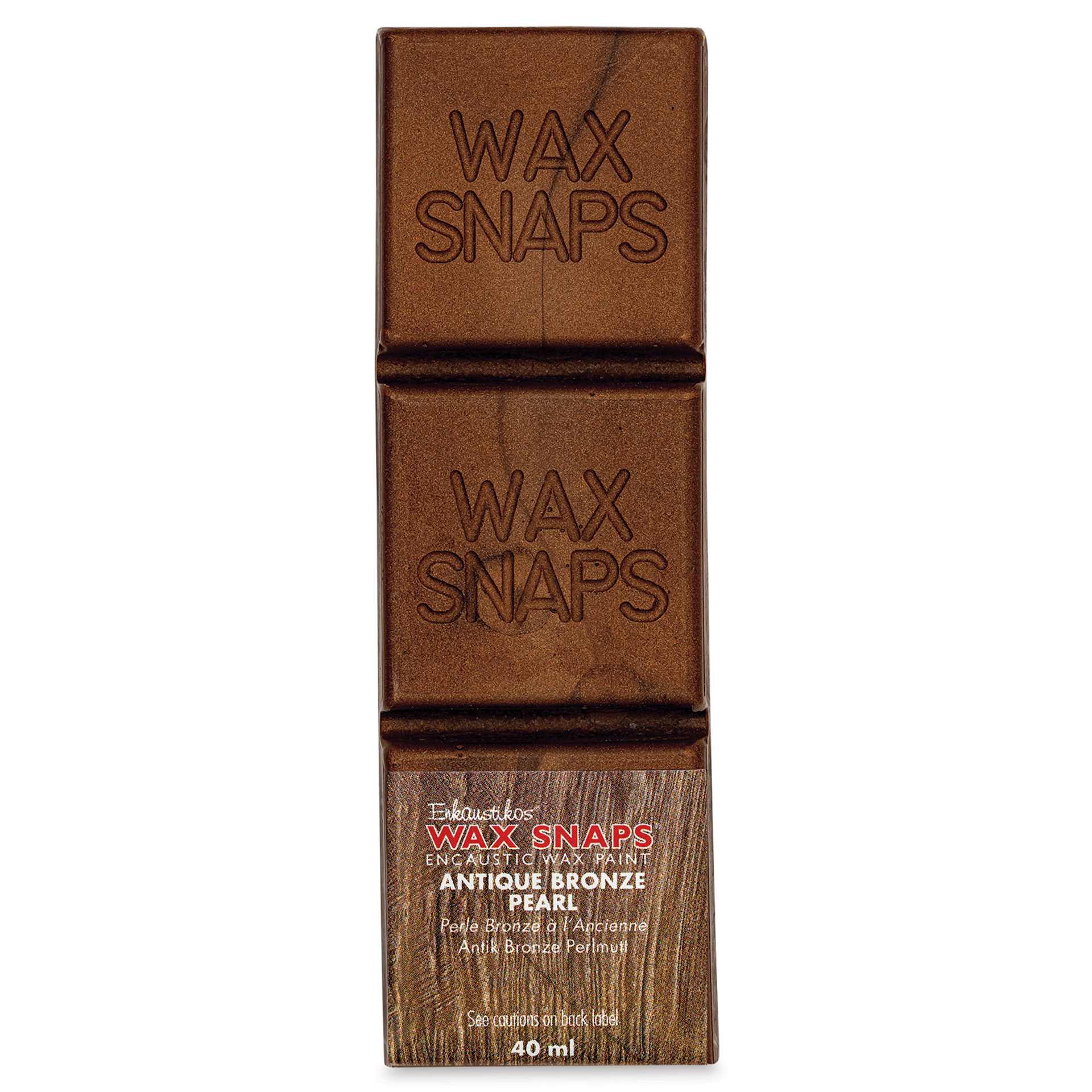 Enkaustikos Wax Snaps Encaustic Paints - Antique Bronze Pearl, 40 ml cake front of package