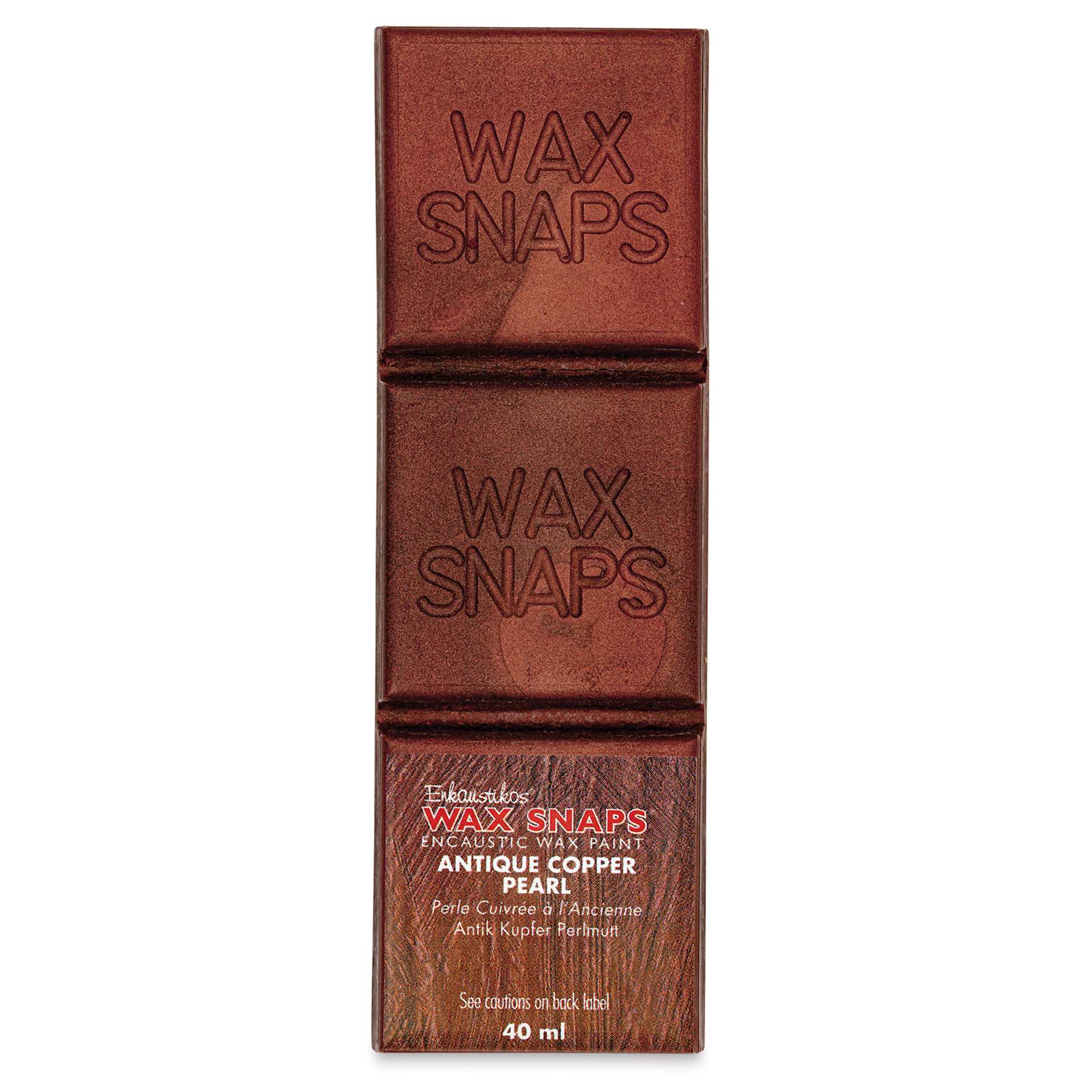 Enkaustikos Wax Snaps Encaustic Paints - Antique Copper Pearl, 40 ml cake front of package