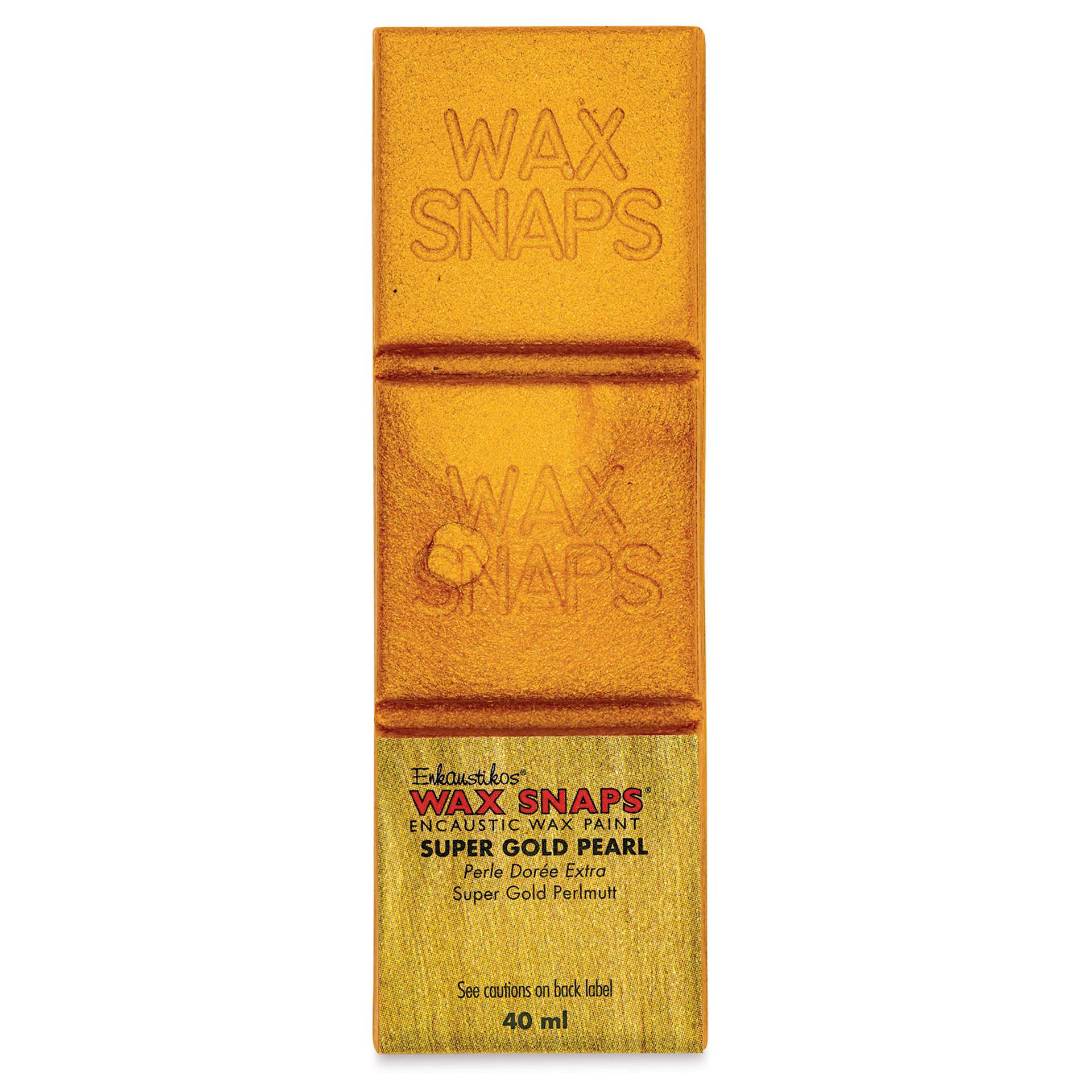 Enkaustikos Wax Snaps Encaustic Paints - Super Gold Pearl, 40 ml cake front of package