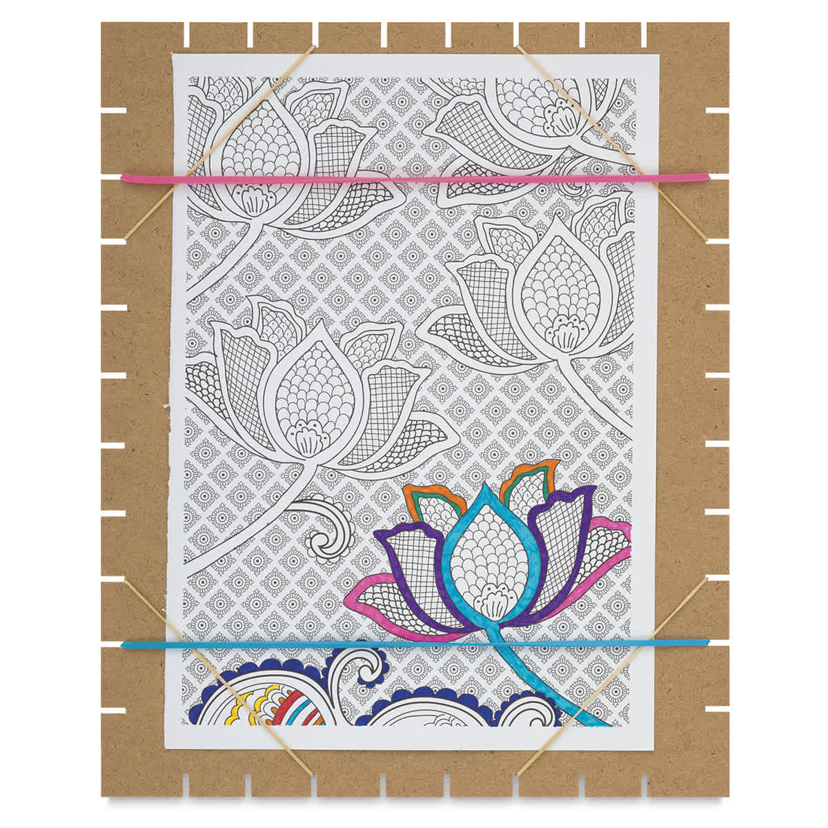 Richeson Coloring Page Panel - Shown vertically with picture attached and partially colored