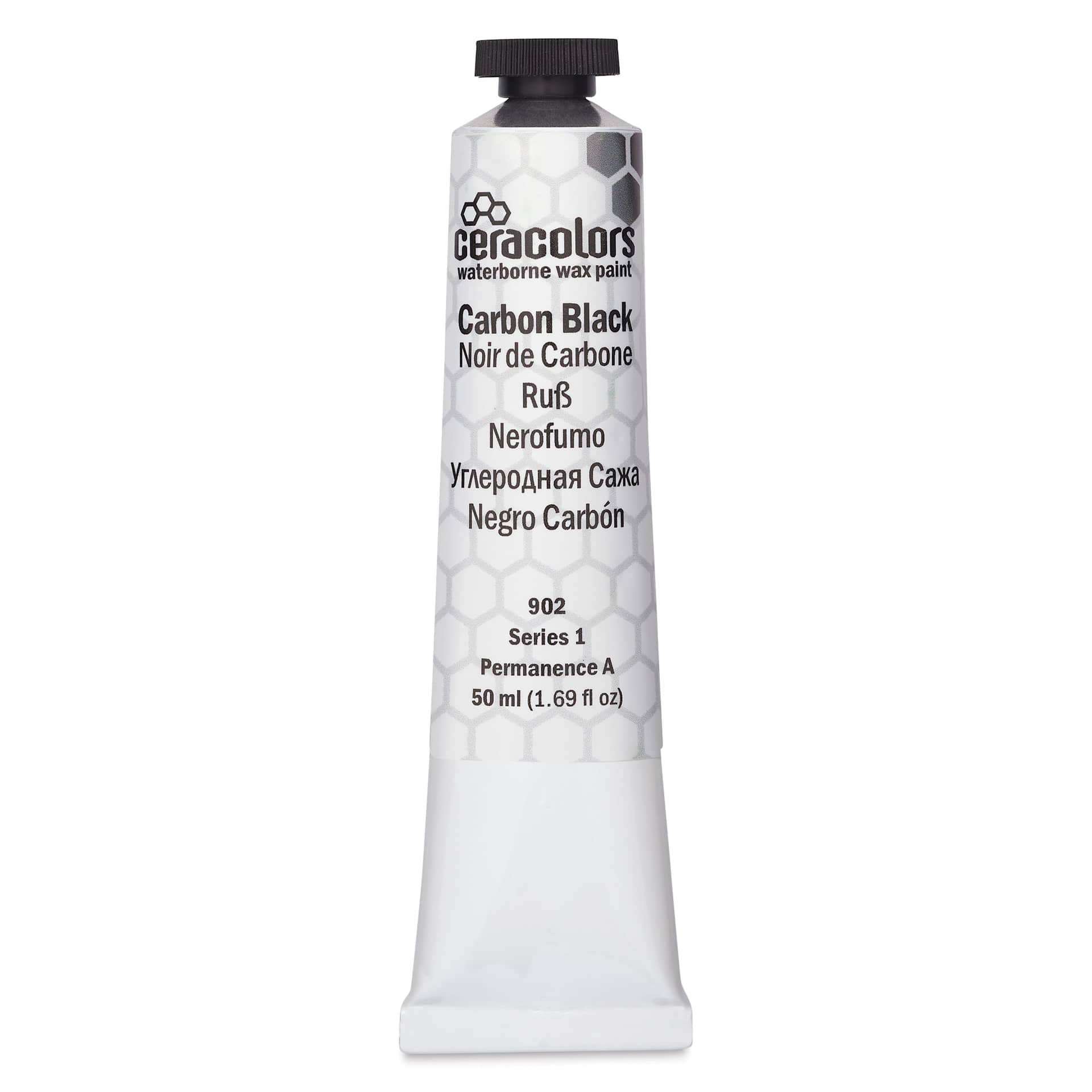 Ceracolors Waterborne Wax Paint - Carbon Black, 50 ml - front