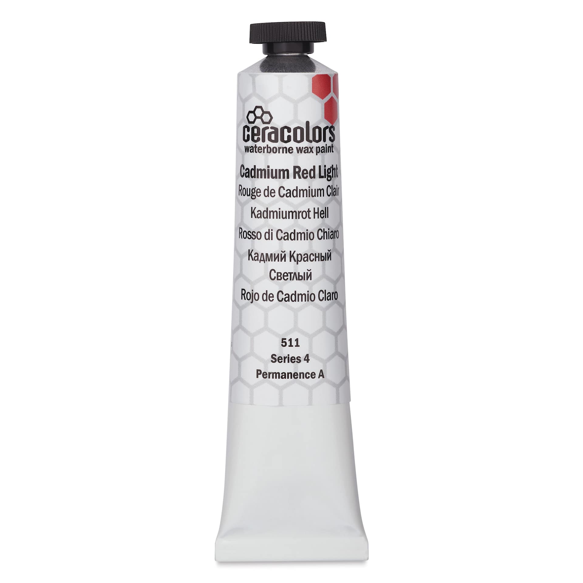 Ceracolors Waterborne Wax Paint - Cadmium Red Light, 50 ml - front