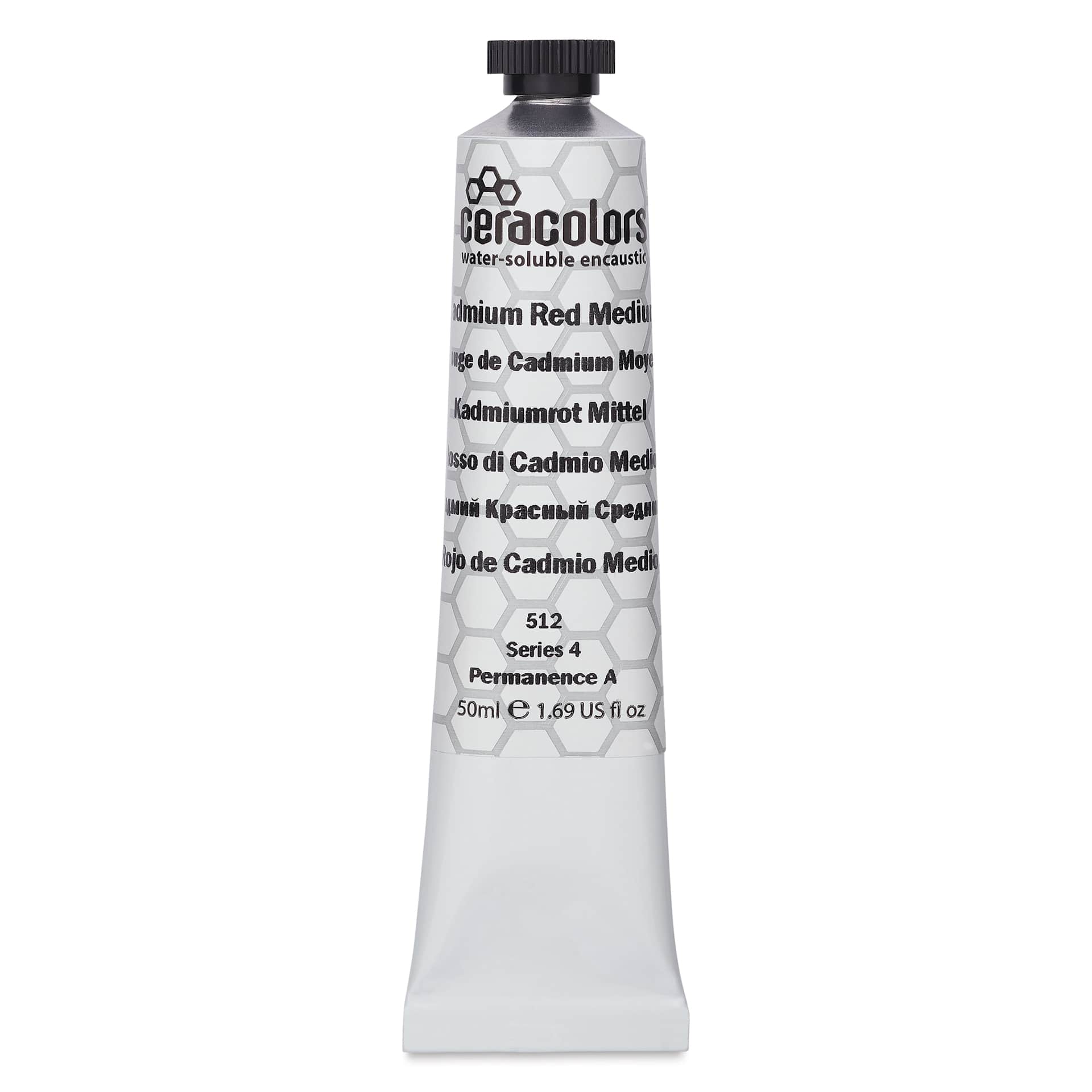 Ceracolors Waterborne Wax Paint - Cadmium Red Medium, 50 ml - front